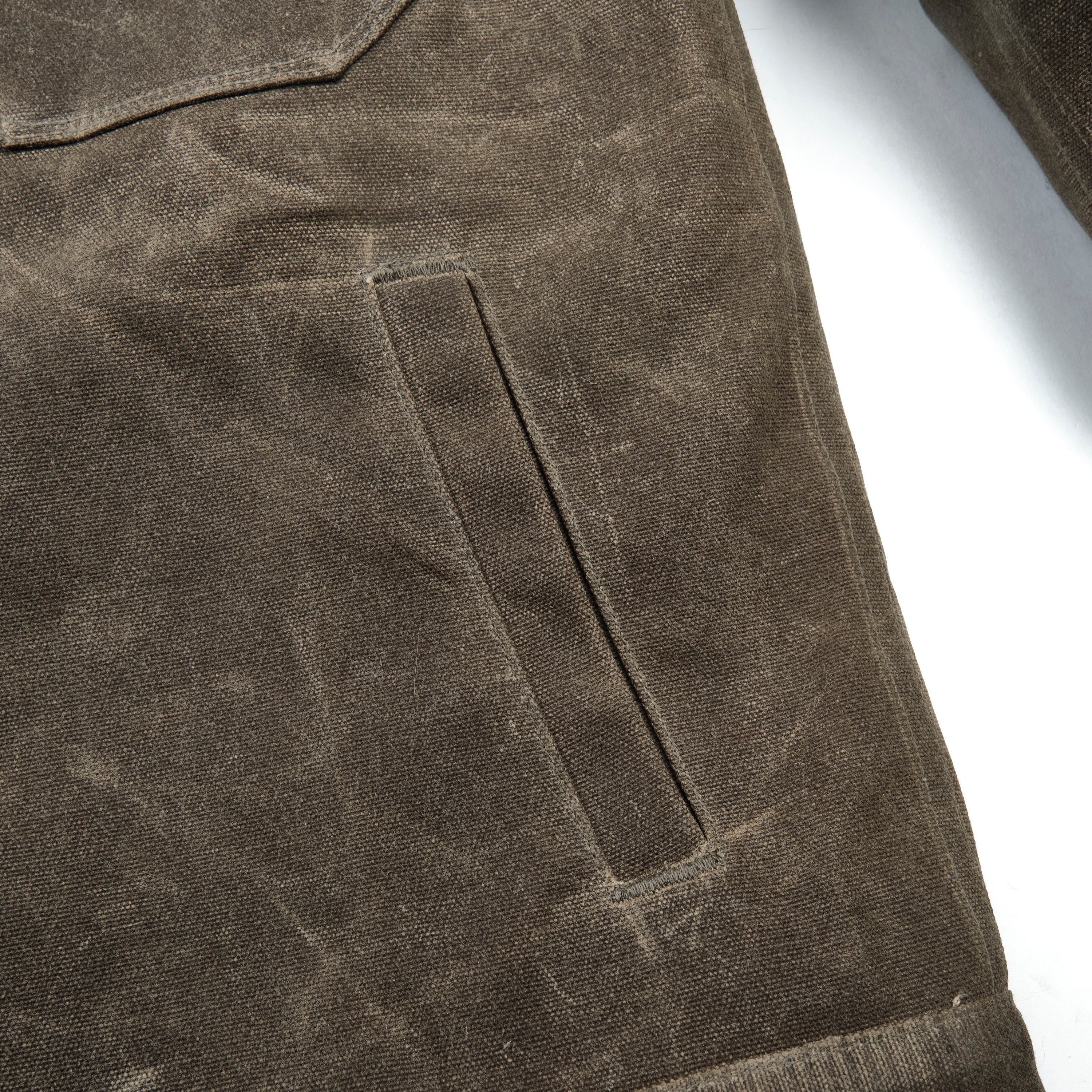 Riders Jacket Heavy Waxed Canvas Tobacco Wool - Image 8