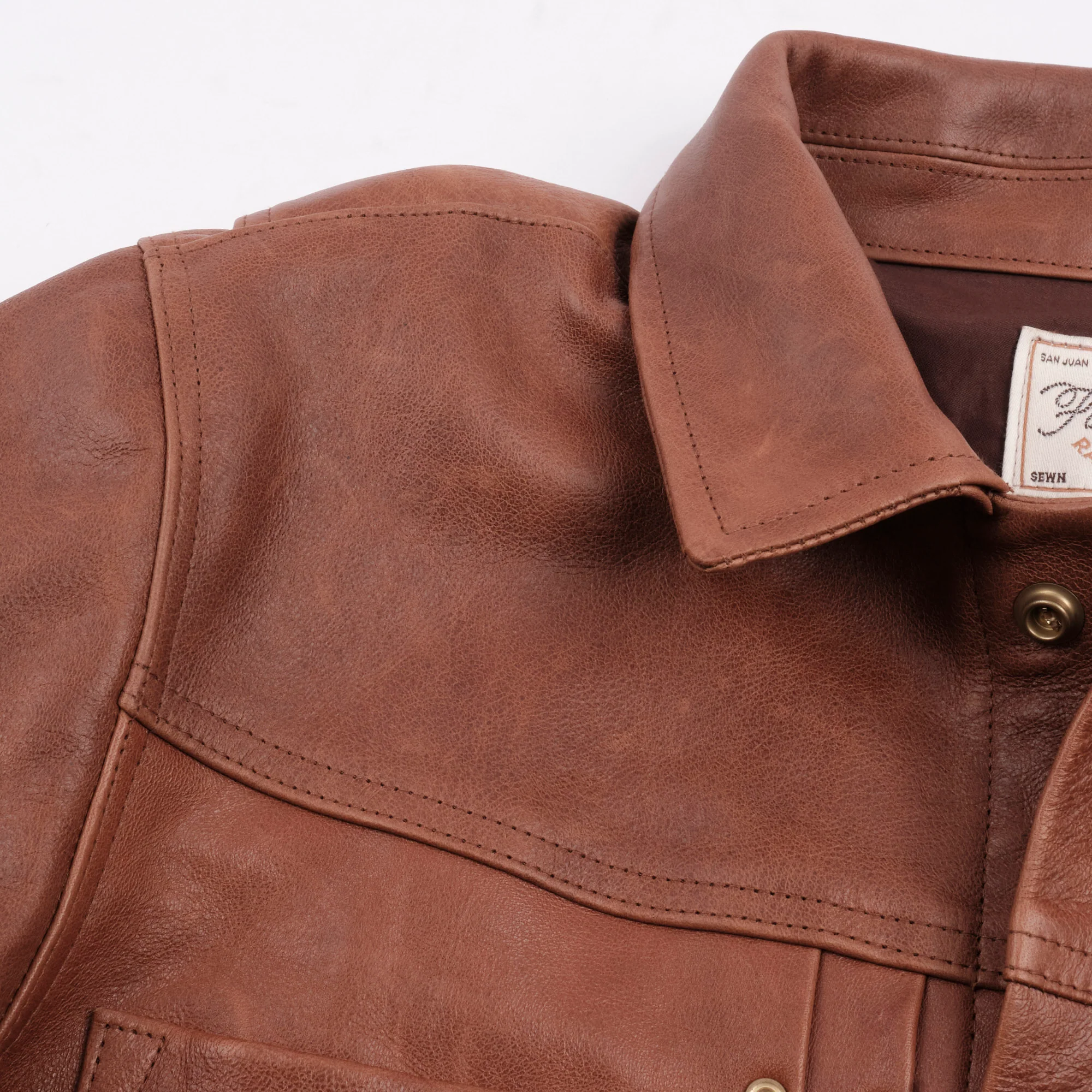 Riders Jacket Tobacco Horsehide - Image 7