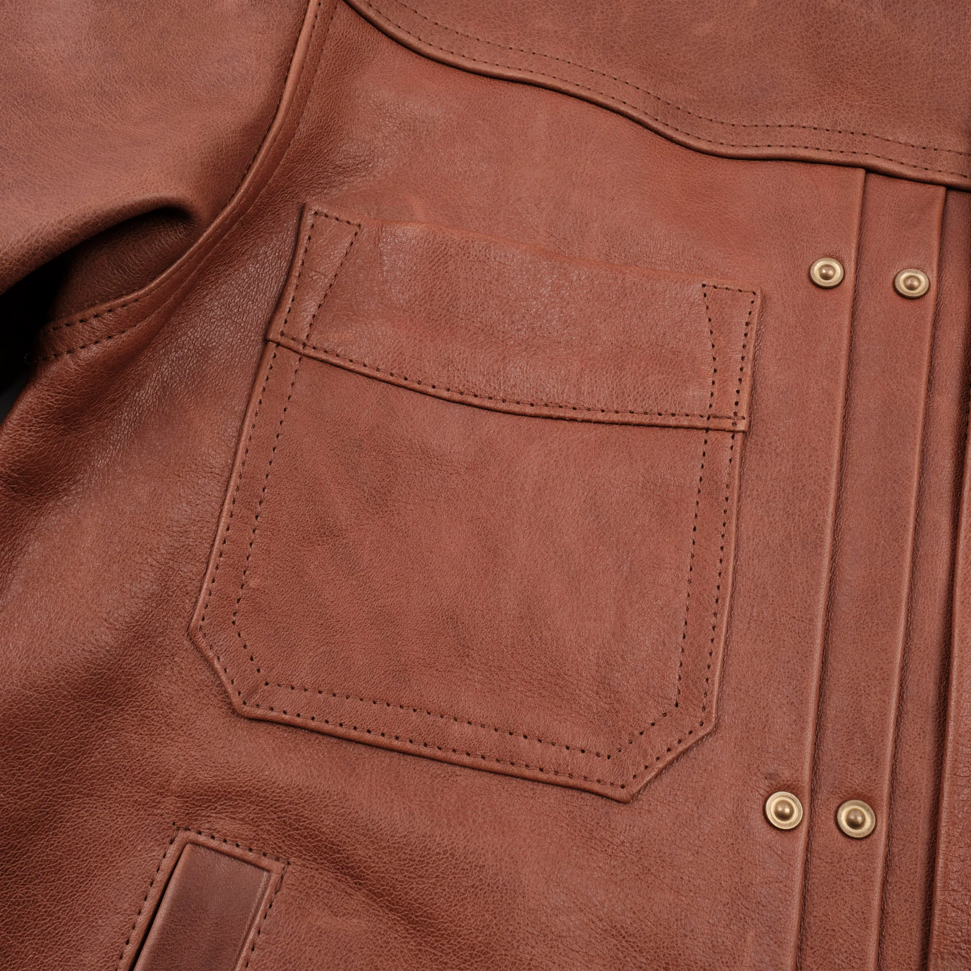 Riders Jacket Tobacco Horsehide - Image 8