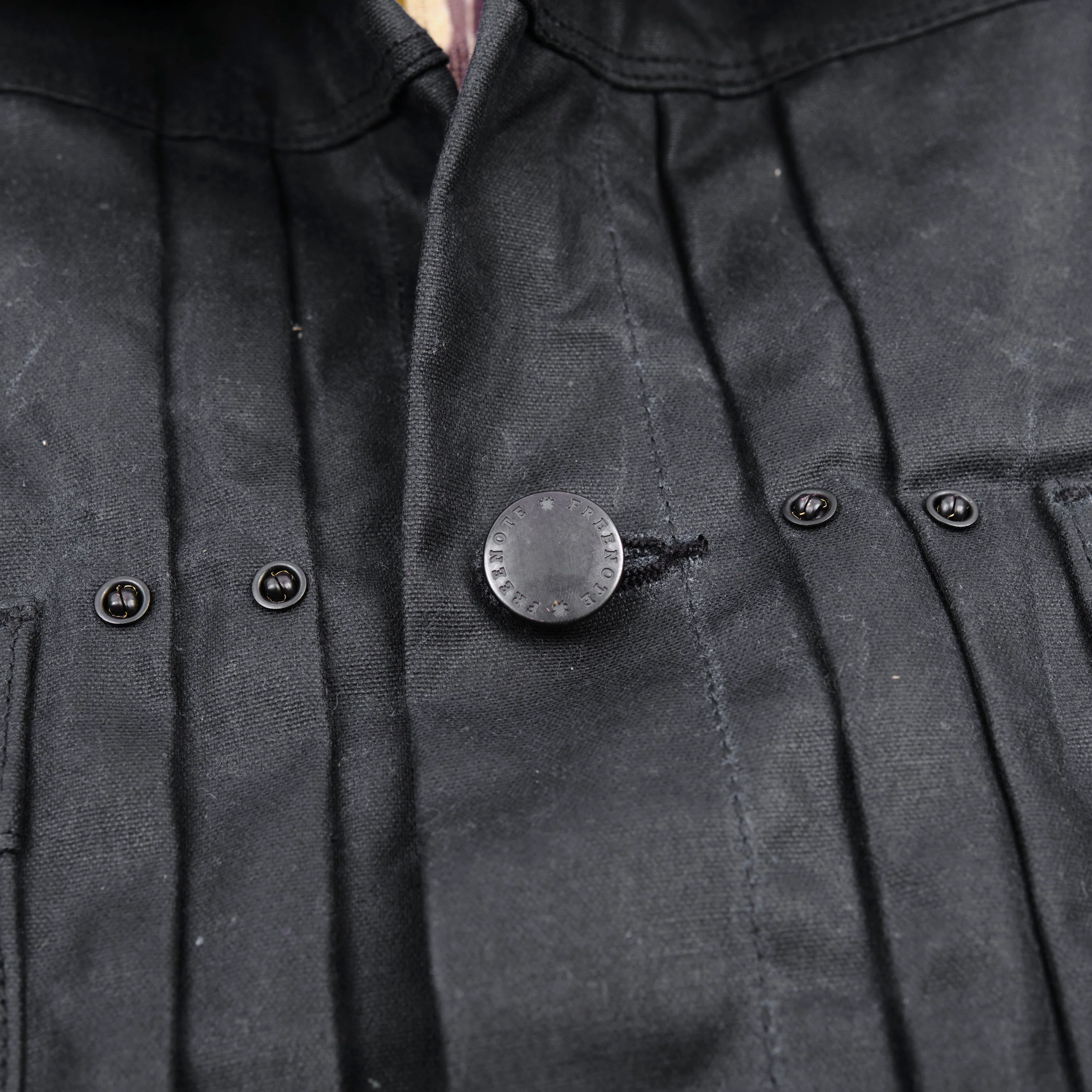 Riders Jacket Waxed Canvas <span>Black</span> - Image 3