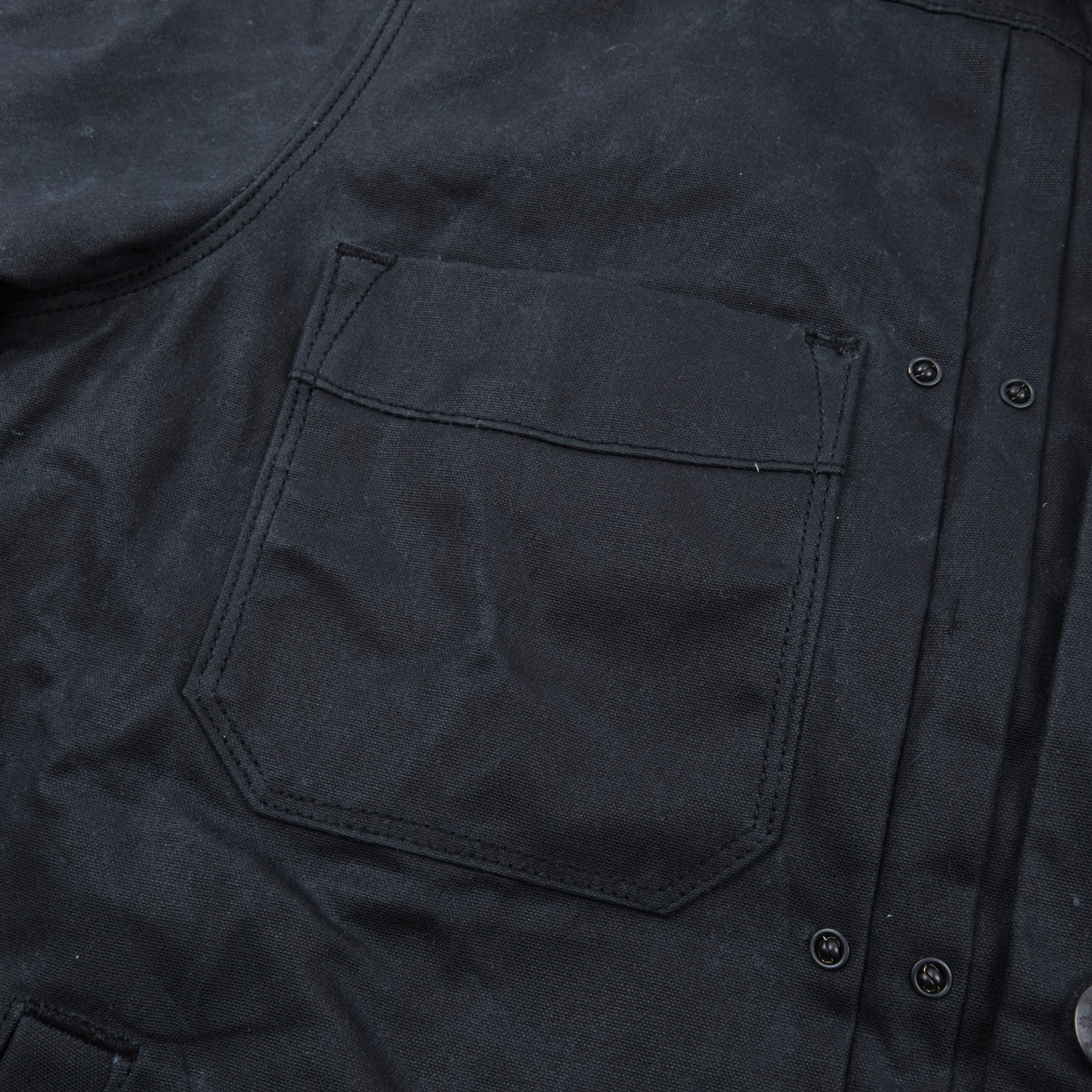 Riders Jacket Waxed Canvas <span>Black</span> - Image 4