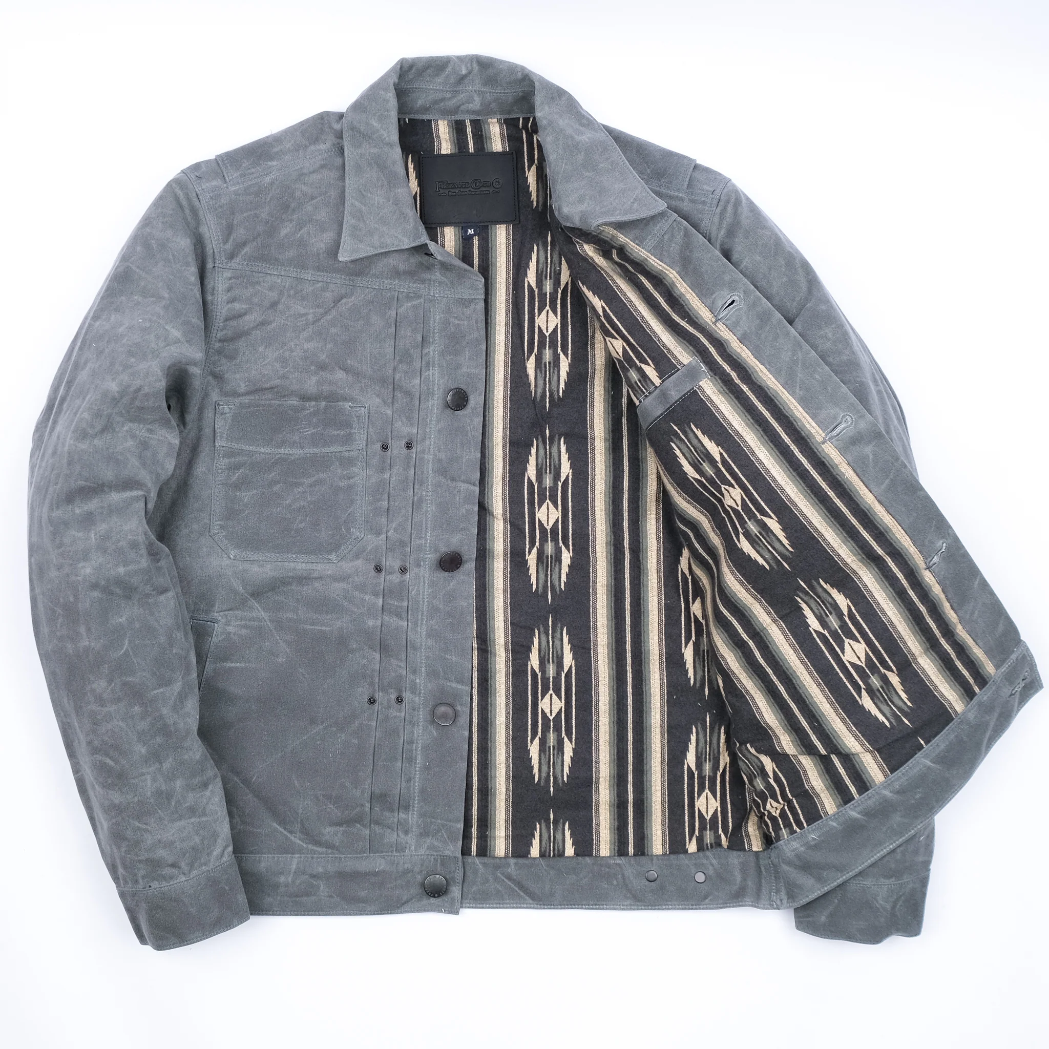 Riders Jacket Waxed Canvas <span> Charcoal</span> - Image 2