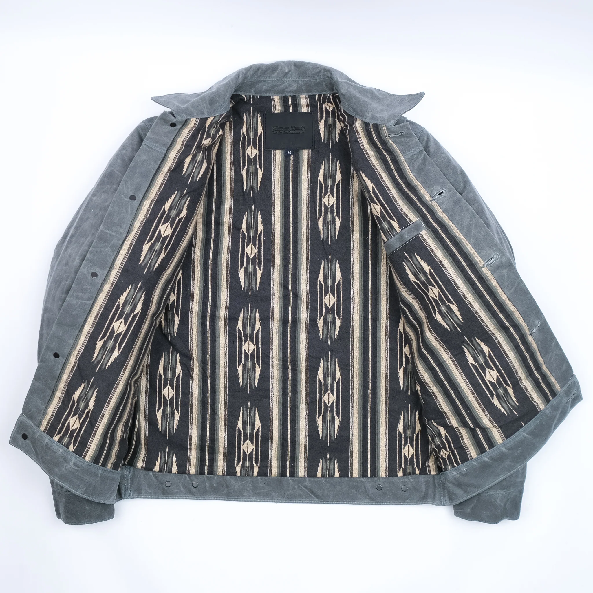 Riders Jacket Waxed Canvas <span> Charcoal</span> - Image 9