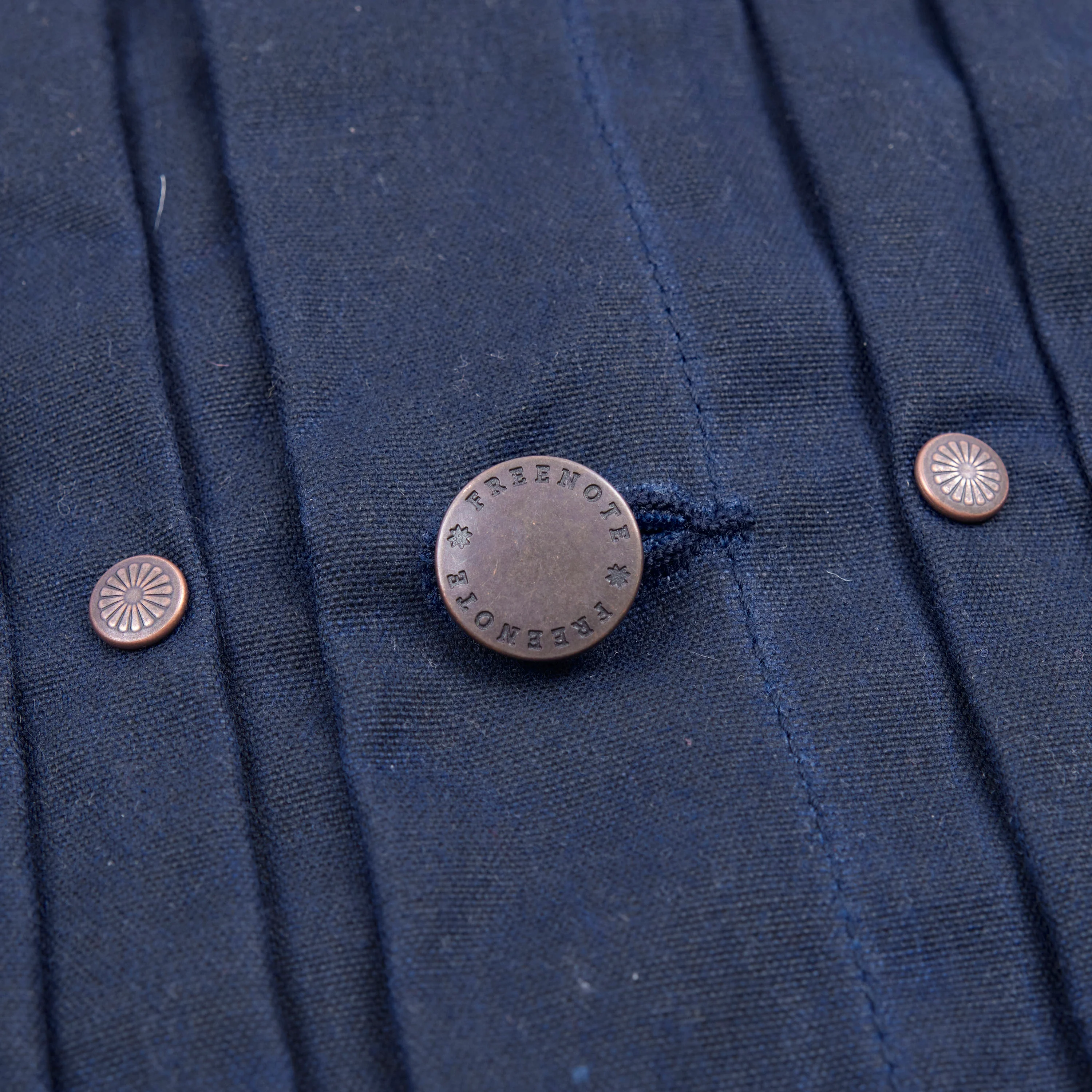 Riders Jacket Waxed Canvas Navy - Image 4