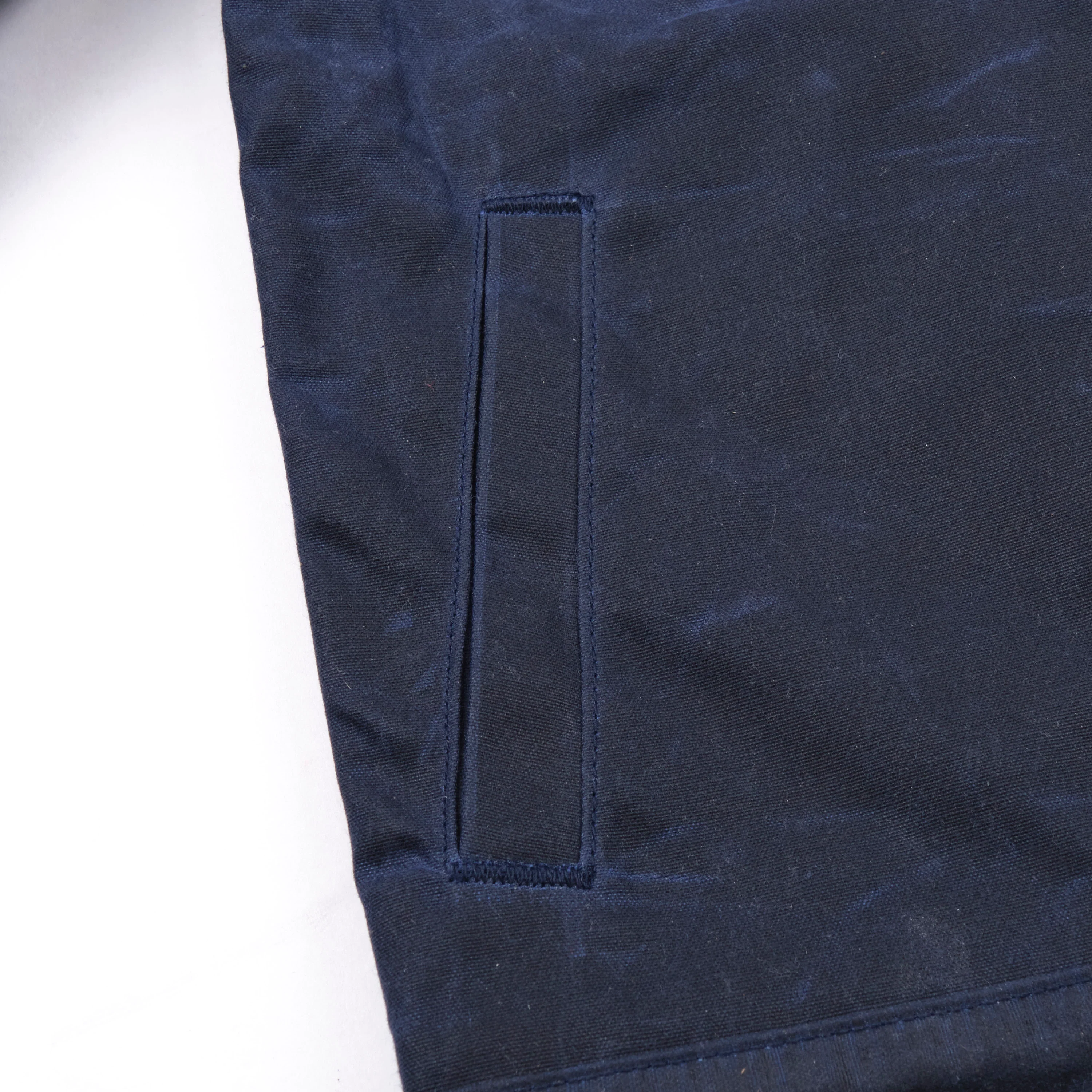 Riders Jacket Waxed Canvas Navy - Image 5