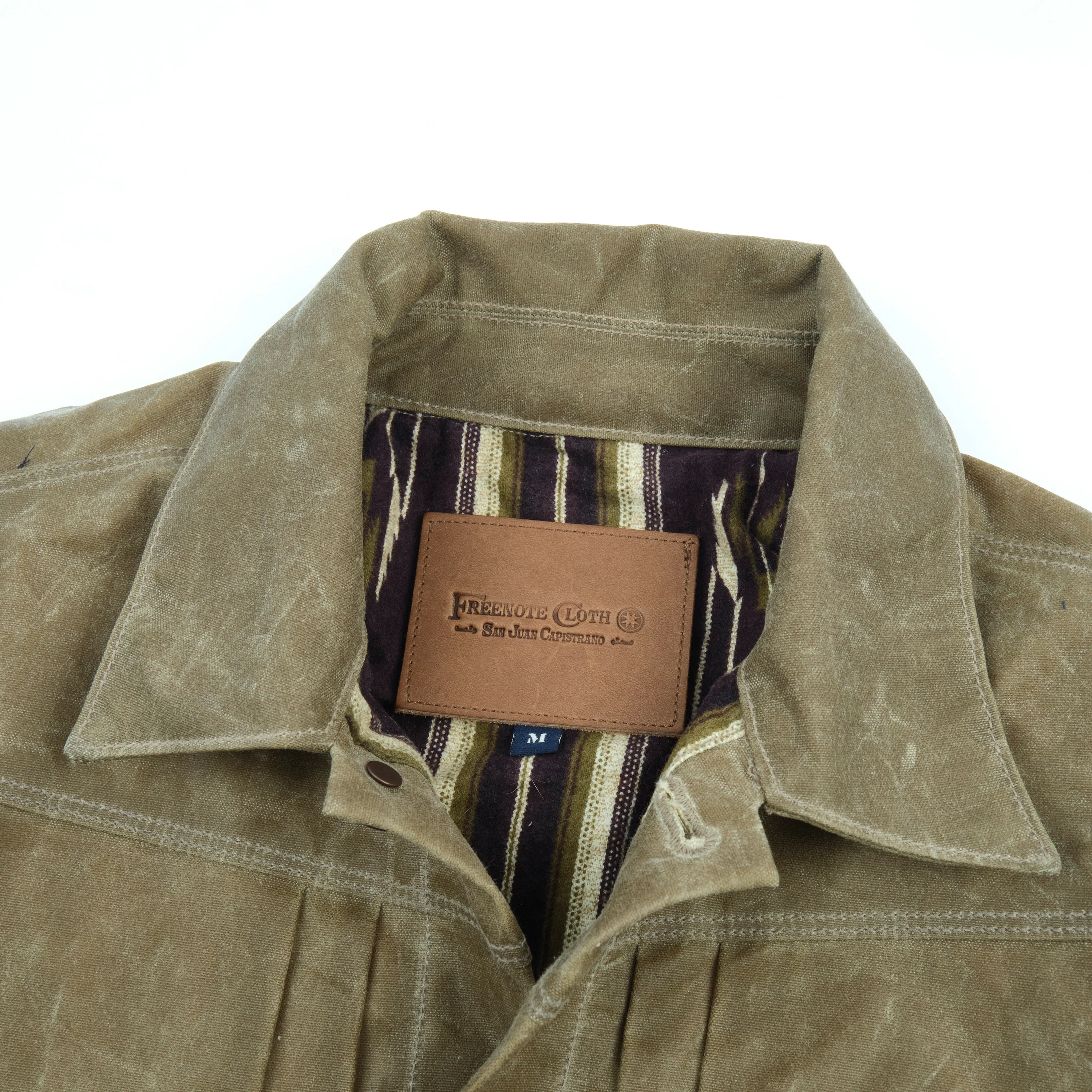 Riders Jacket Waxed Canvas Tobacco Purple Interior - Image 3