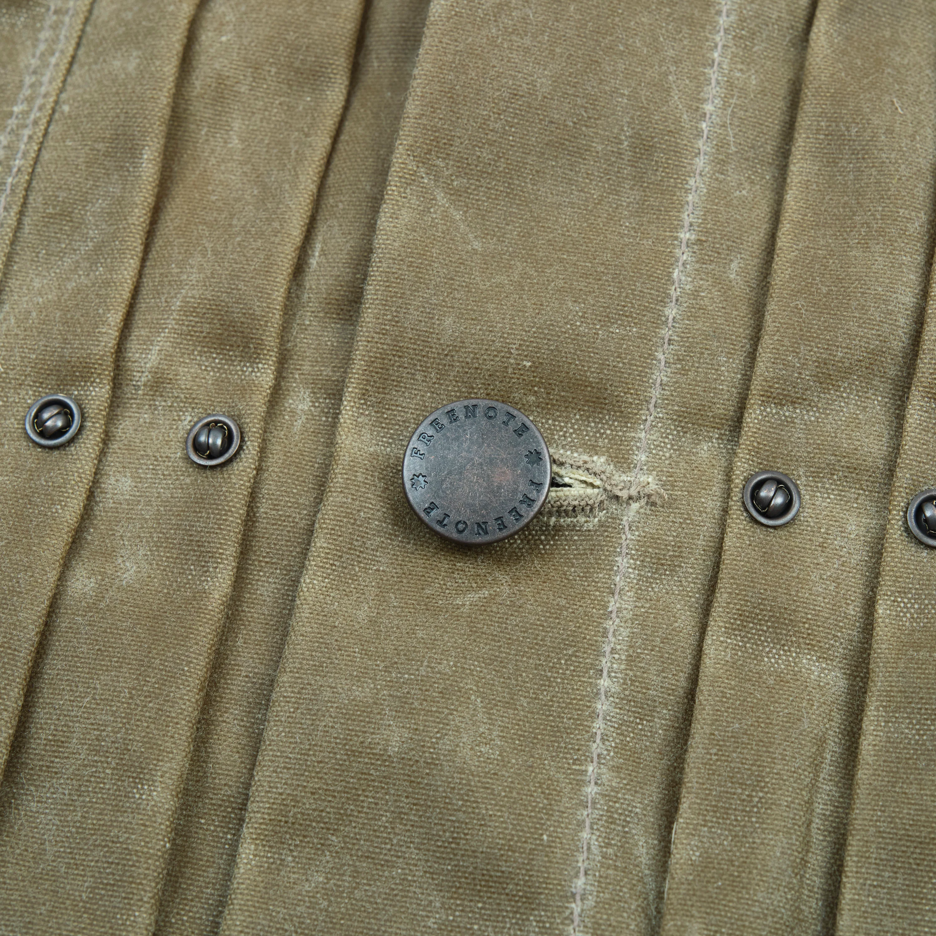 Riders Jacket Waxed Canvas Tobacco Purple Interior - Image 5