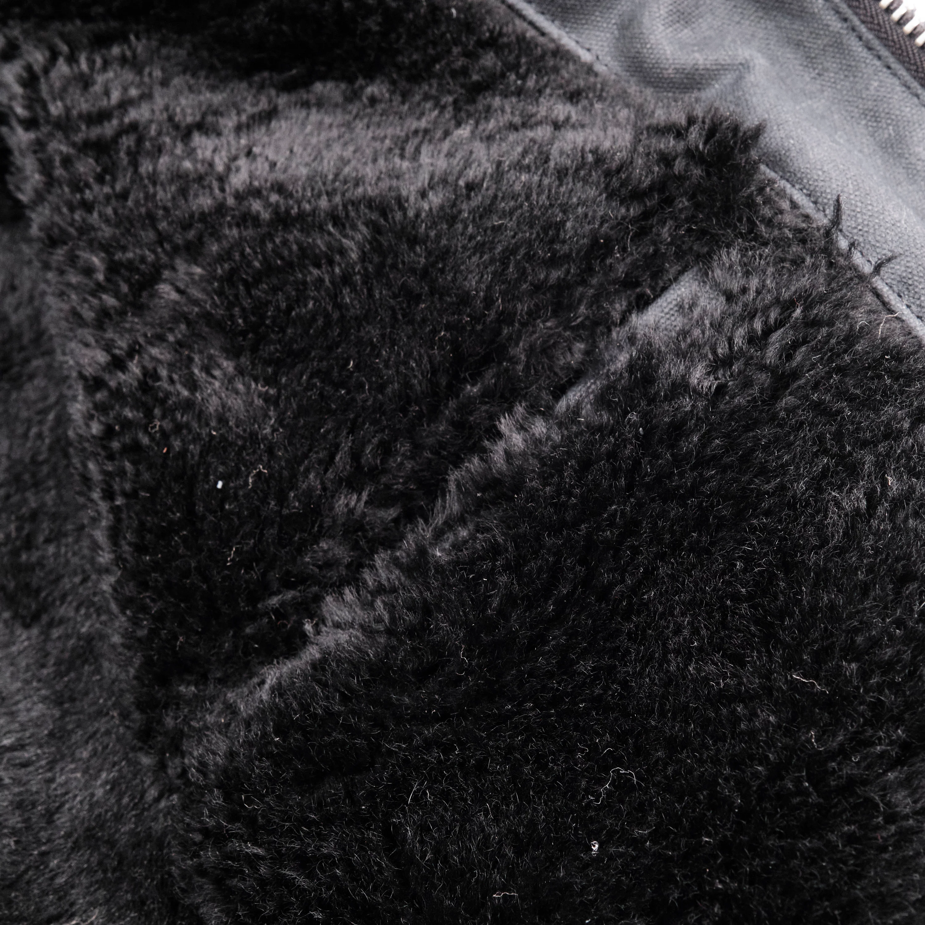 RJ-2 Waxed Canvas 20 Ounce Black Shearling - Image 12