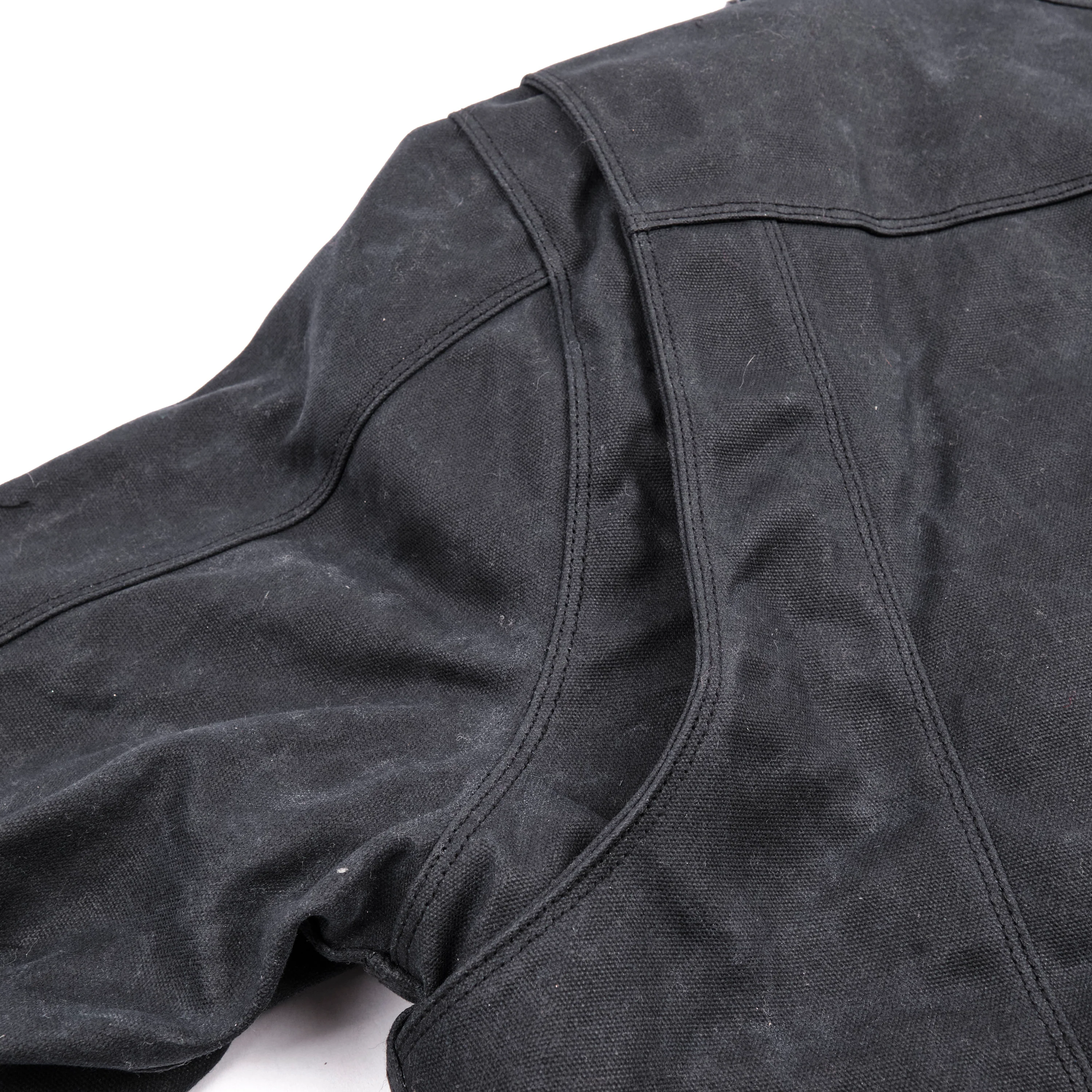 RJ-2 Waxed Canvas 20 Ounce Black Shearling - Image 15