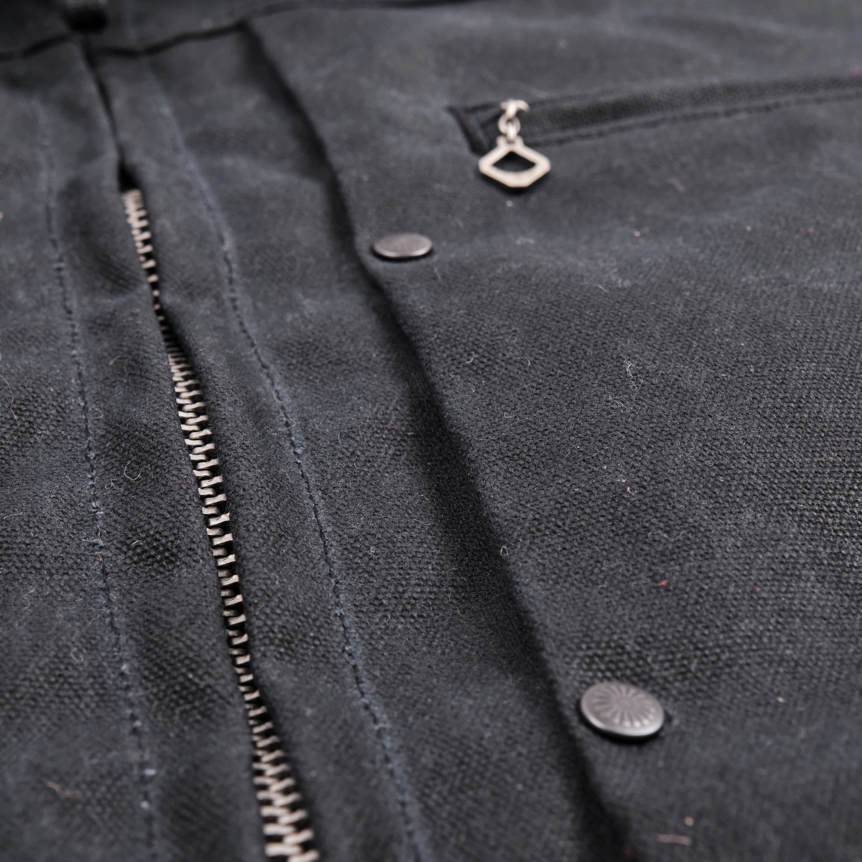 RJ-2 Waxed Canvas 20 Ounce Black Shearling - Image 7