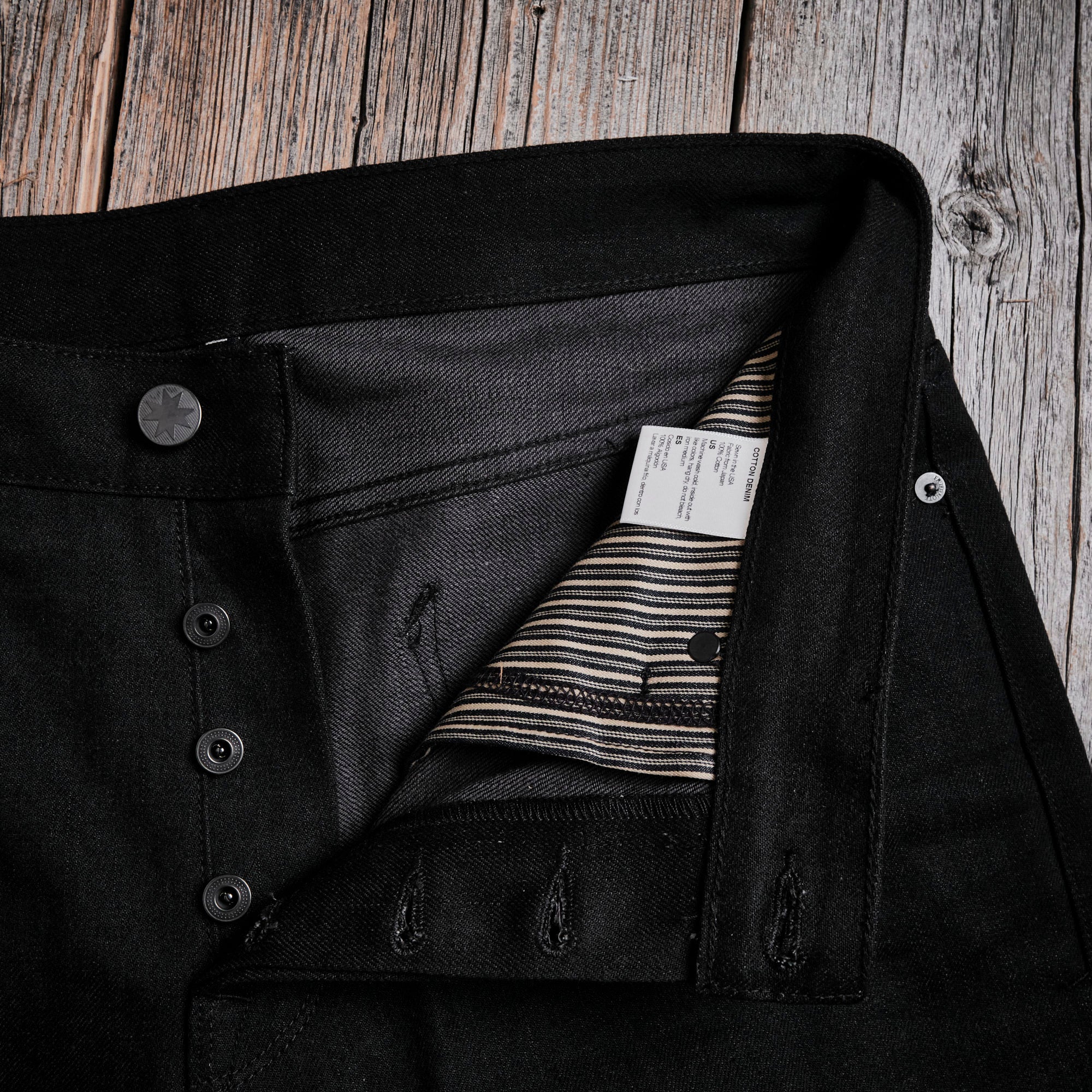 Trabuco Classic Straight 14.25 Ounce Black Grey Denim - Image 12