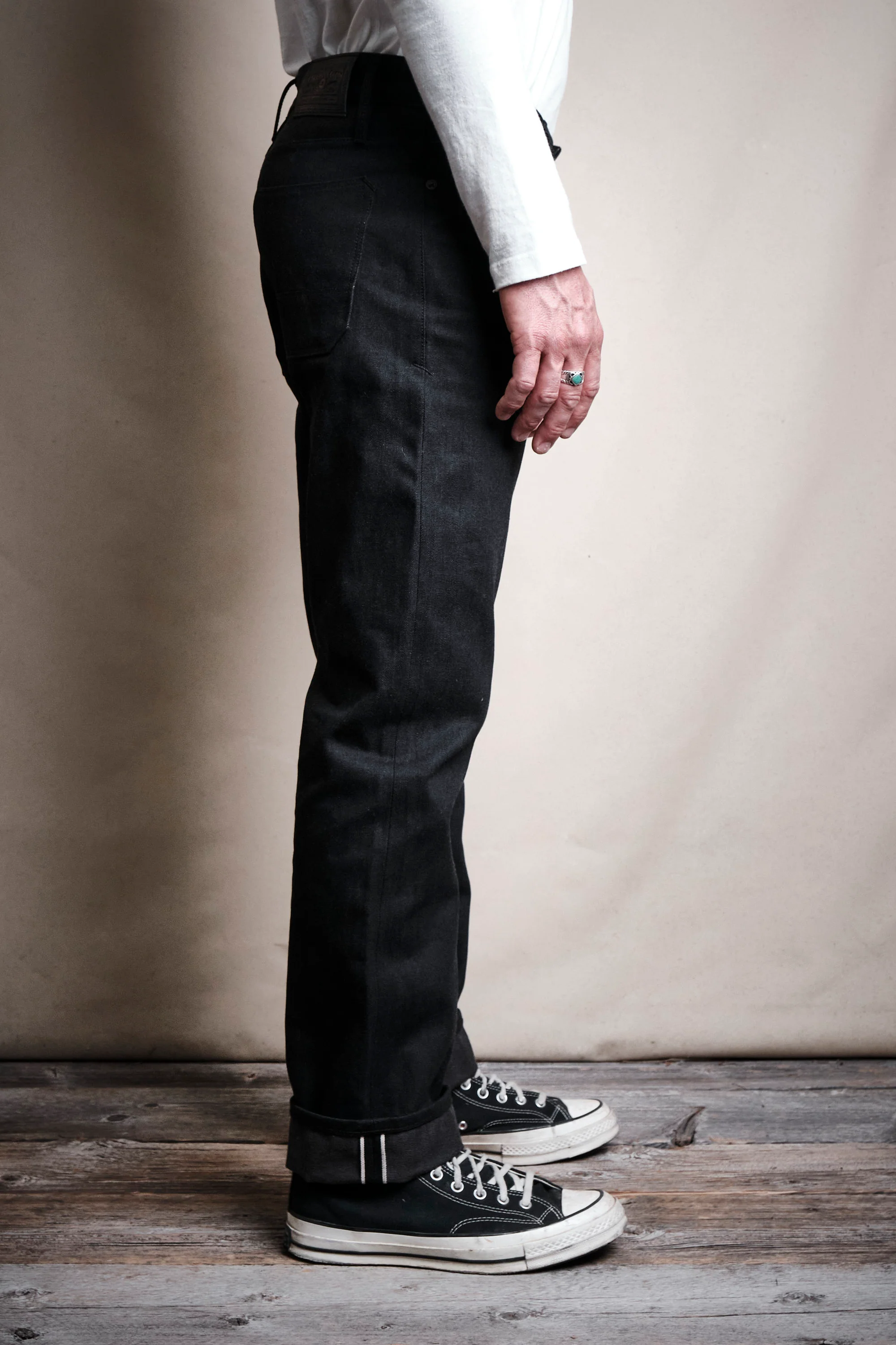 Trabuco Classic Straight 14.25 Ounce Black Grey Denim - Image 4