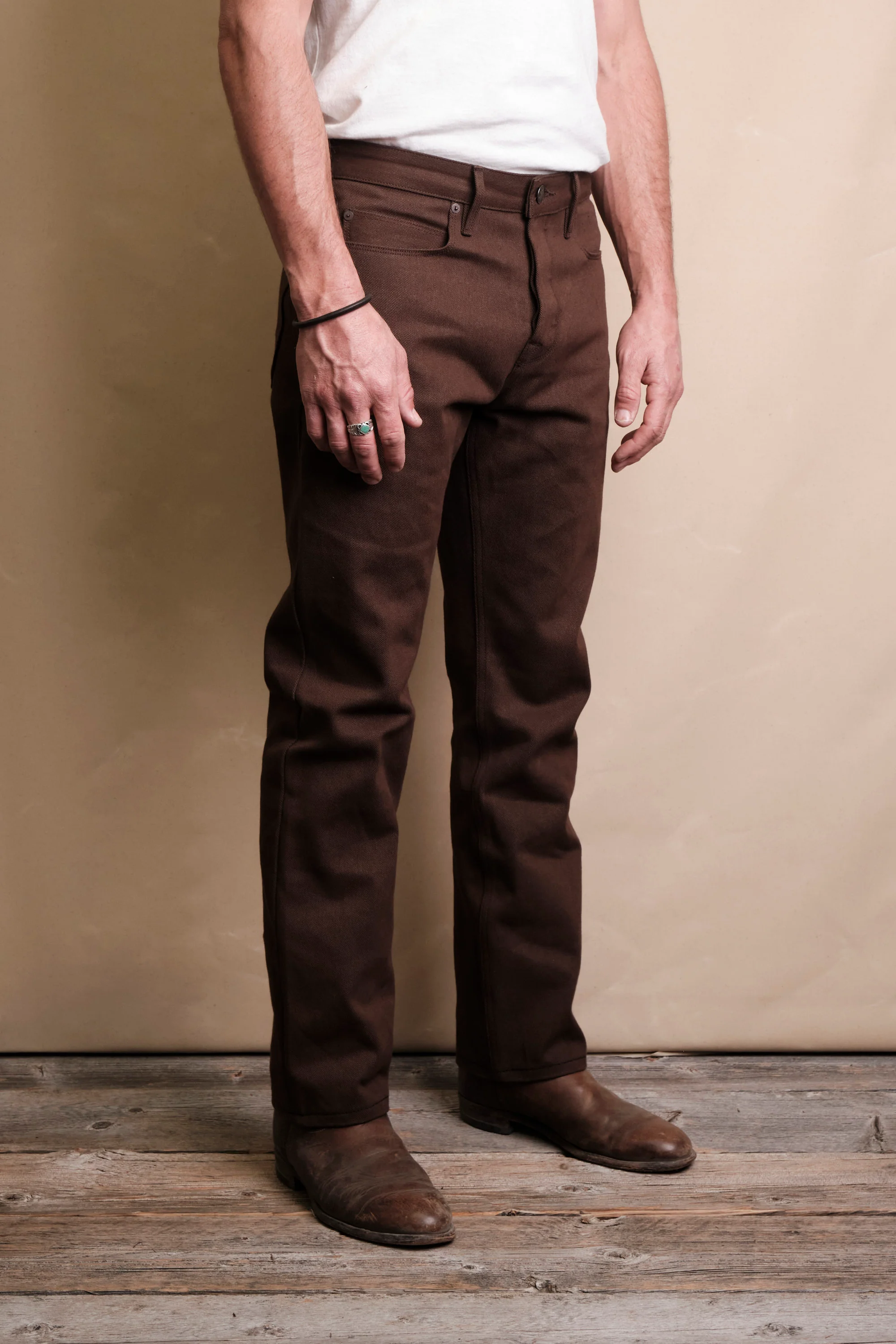 Trabuco Classic Straight <span> 15 Ounce Dark Brown Denim </span> - Image 3