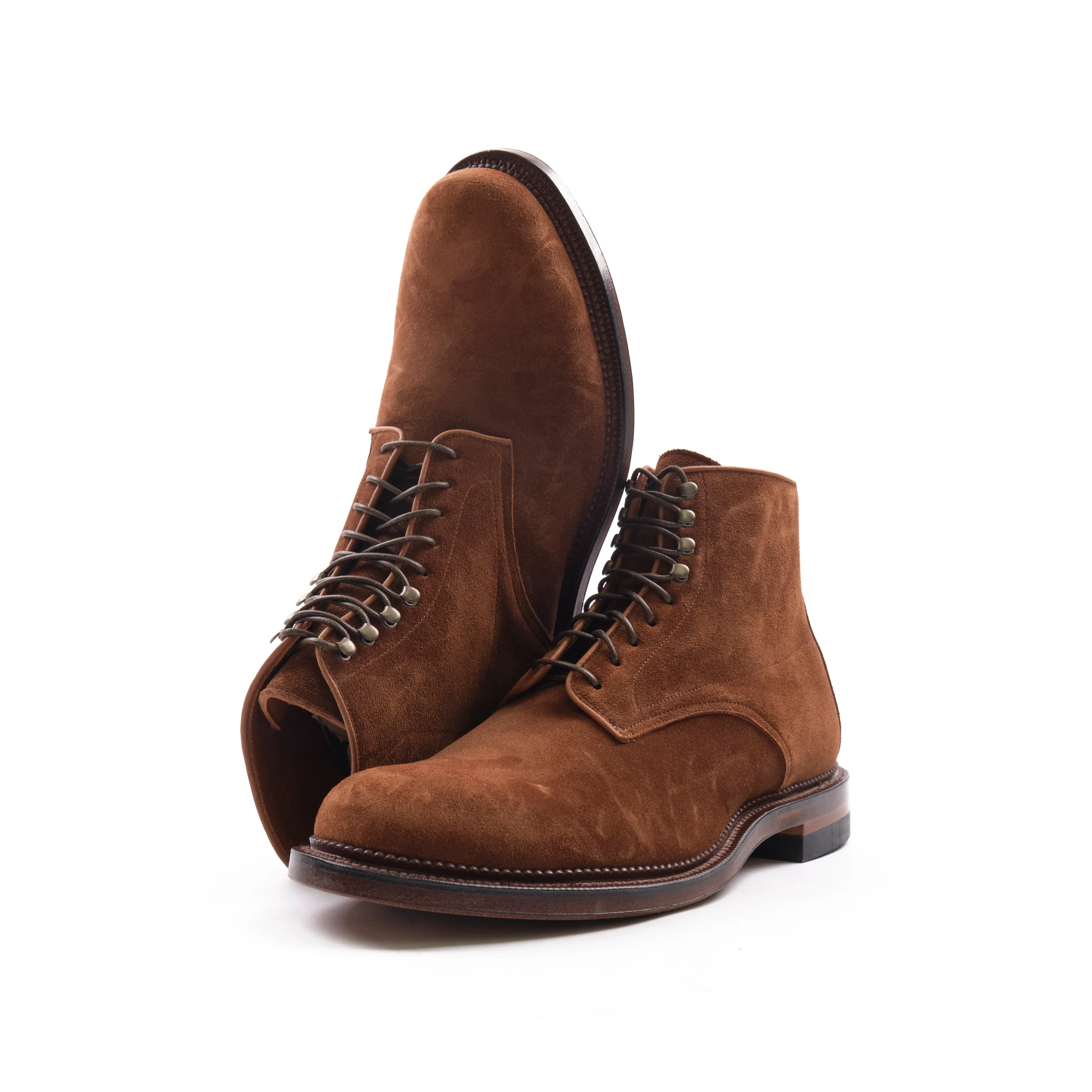 VIBERG 1940 NAVVY BOOT - CHESTNUT JANUS CALF SUEDE - Image 2