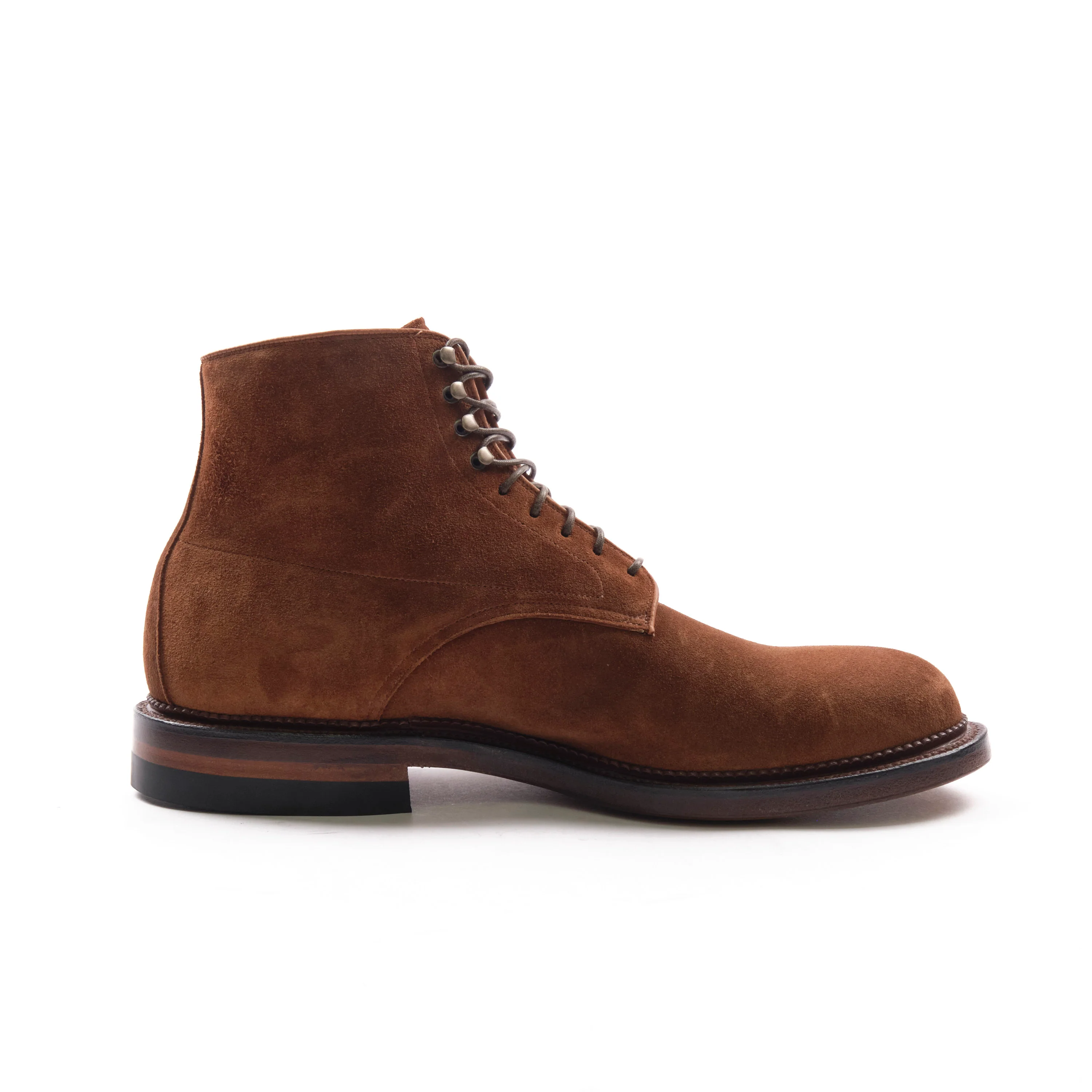 VIBERG 1940 NAVVY BOOT - CHESTNUT JANUS CALF SUEDE - Image 5