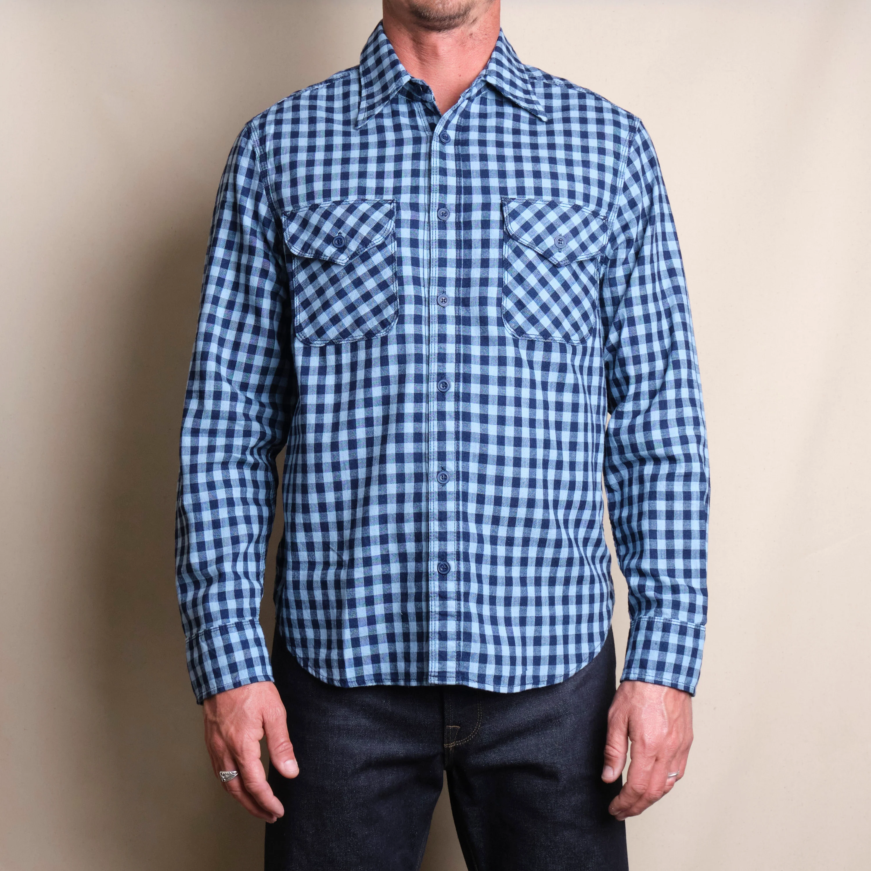 Wells Indigo Gingham - Image 2