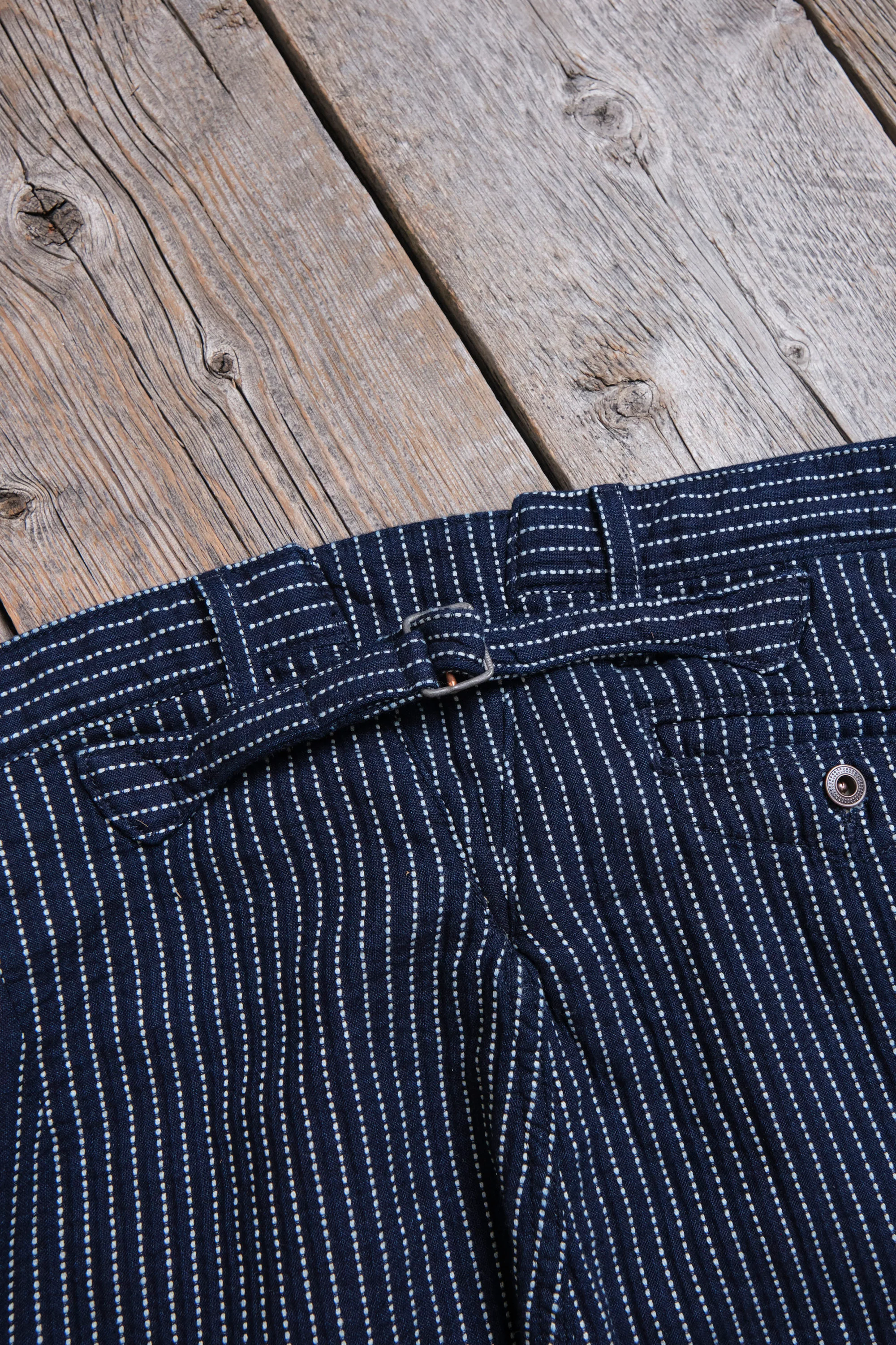 Western Pant Blue Dobby Stripe - Image 14