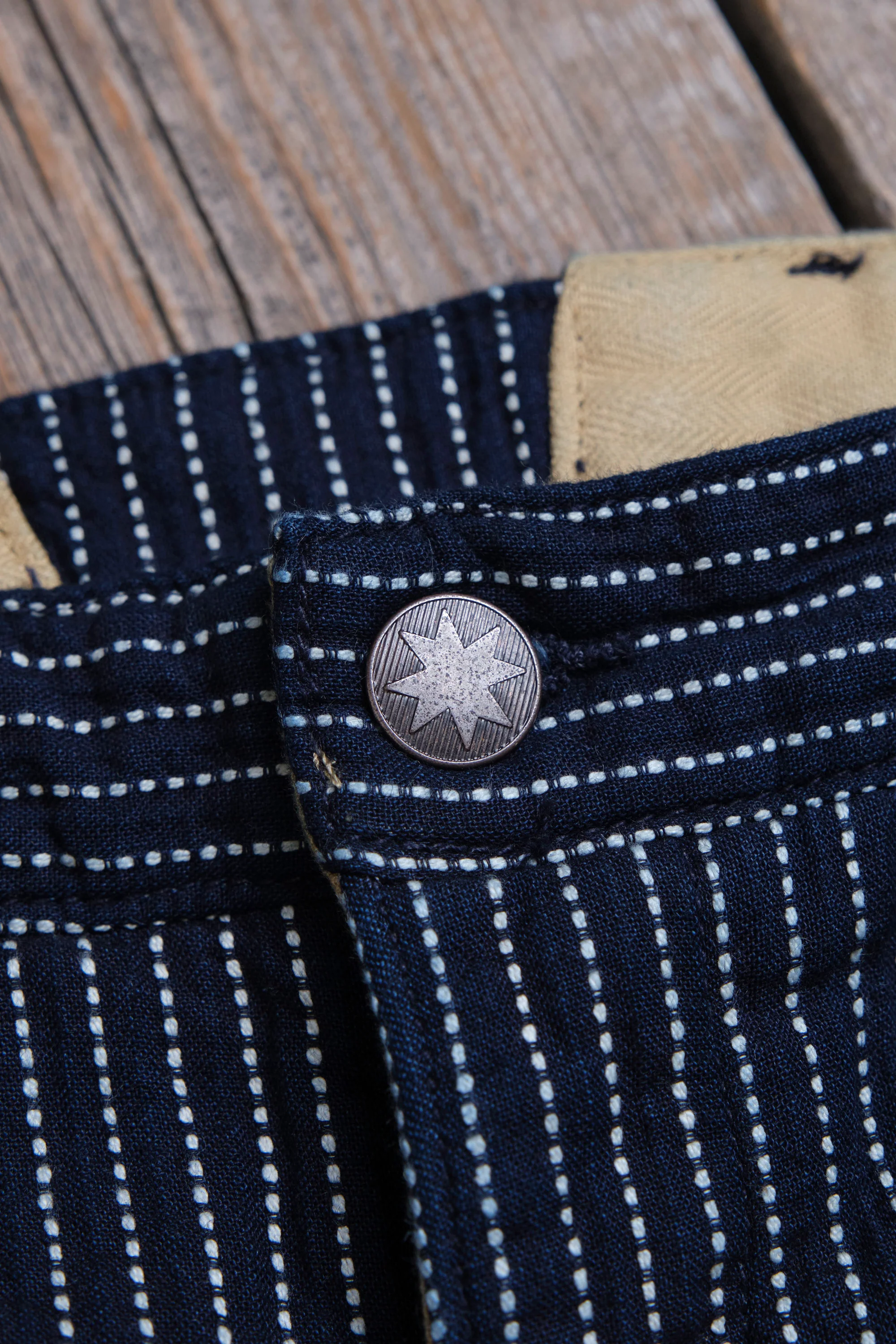 Western Pant Blue Dobby Stripe - Image 5