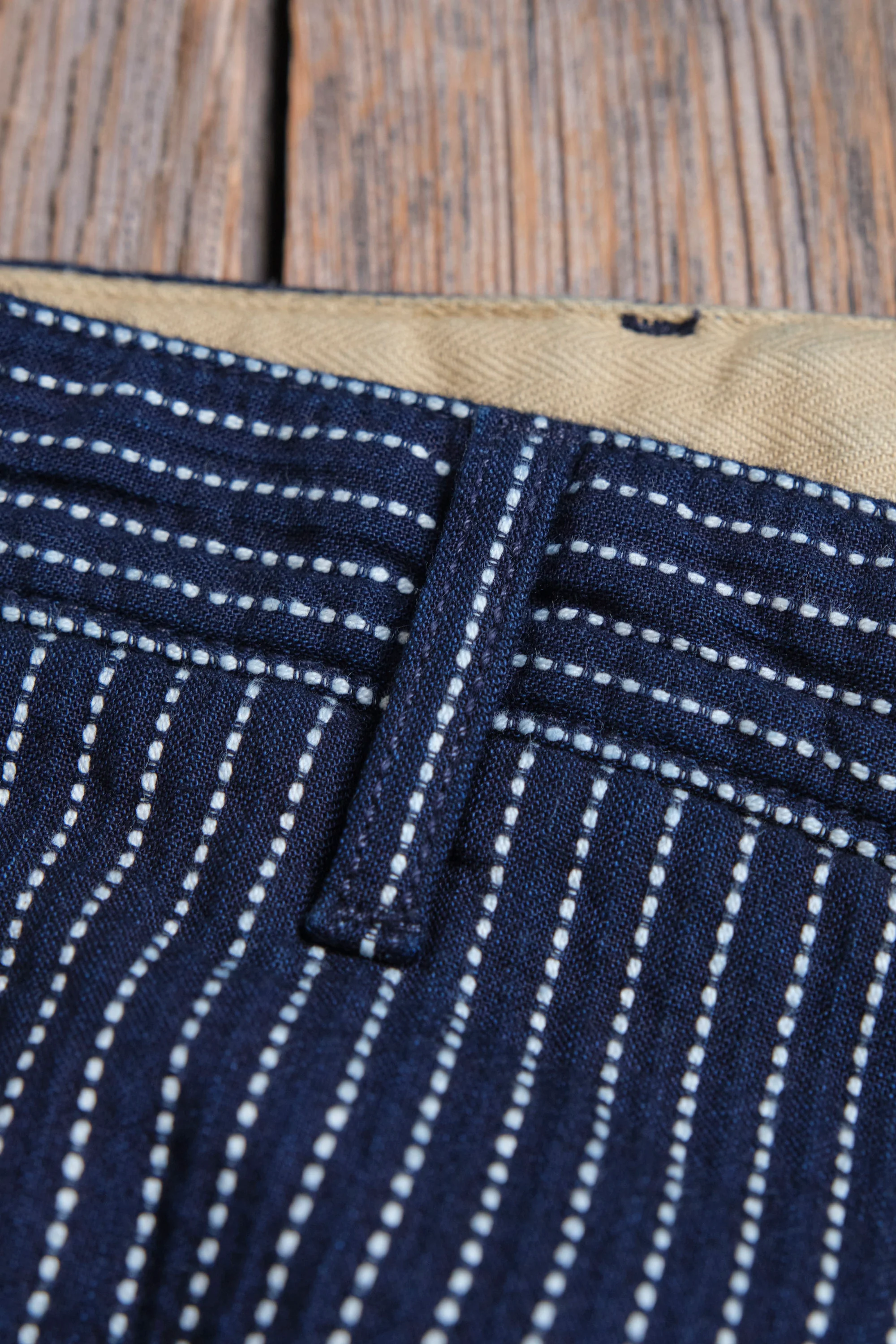 Western Pant Blue Dobby Stripe - Image 7
