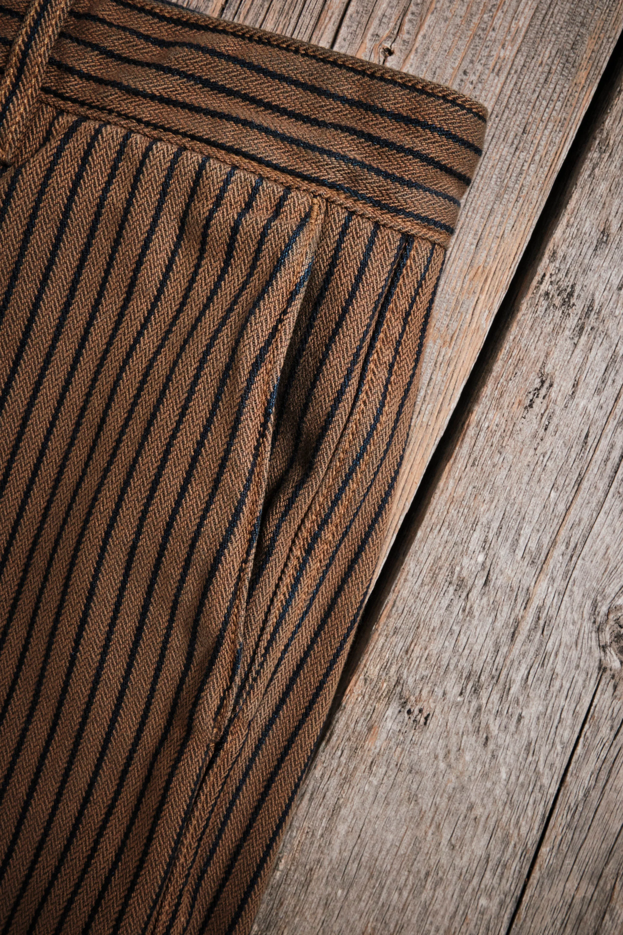 Western Pant Brown Herringbone Dobby - Image 10