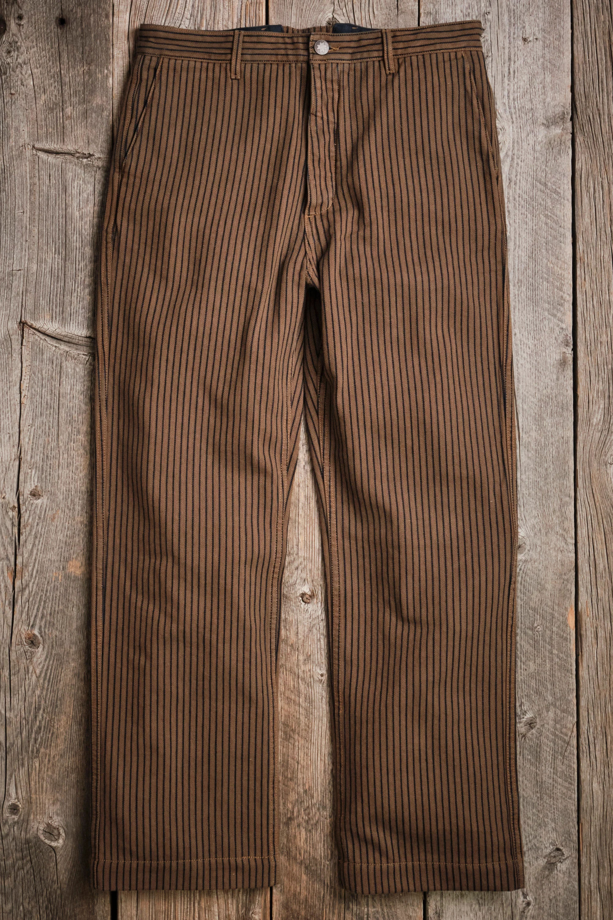 Western Pant Brown Herringbone Dobby - Image 6