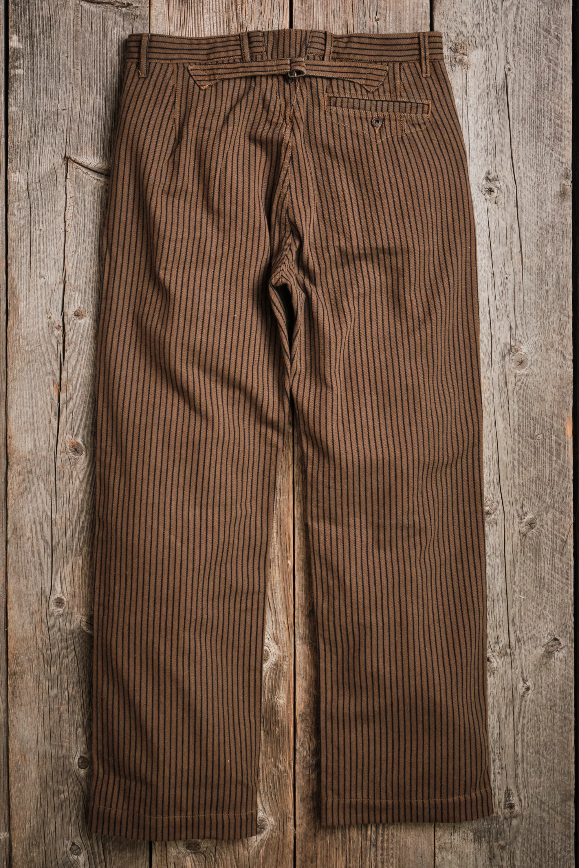 Western Pant Brown Herringbone Dobby - Image 7