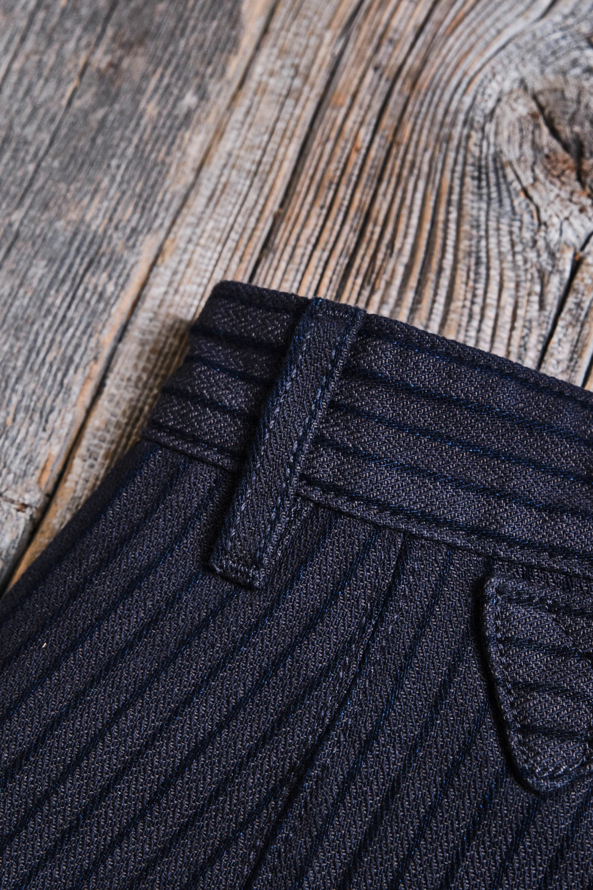 Western Pant Indigo Herringbone Dobby - Image 12