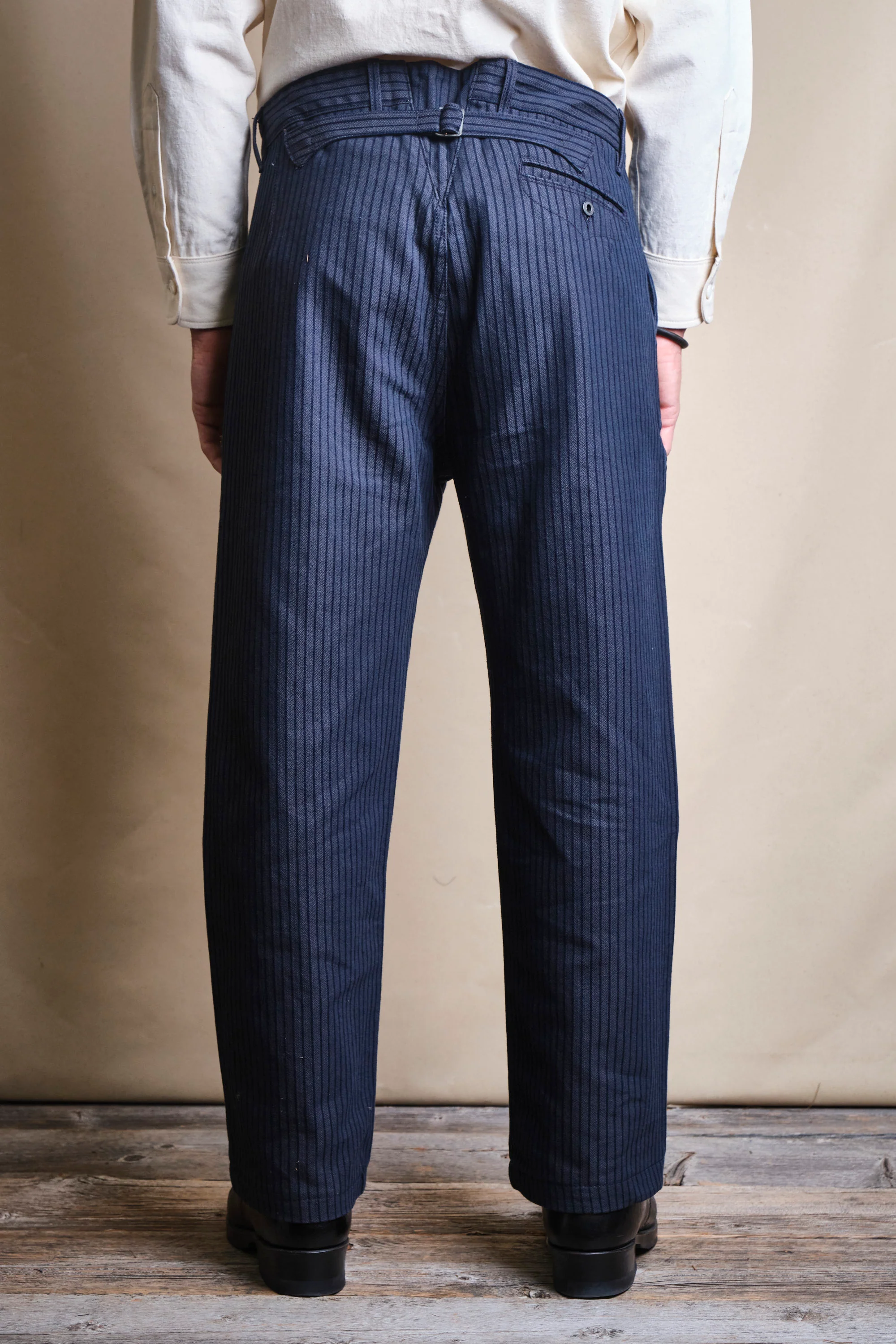 Western Pant Indigo Herringbone Dobby - Image 4