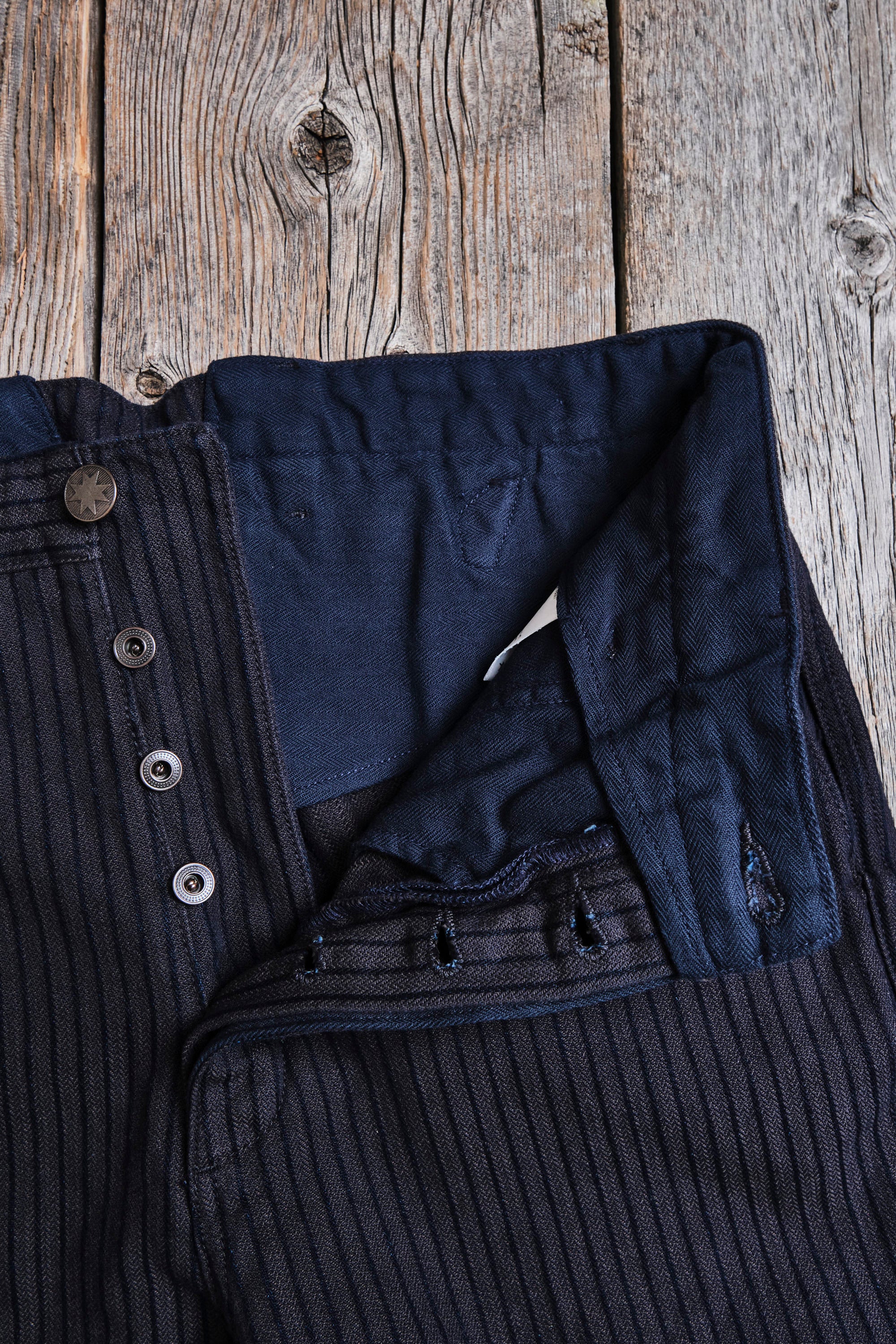 Western Pant Indigo Herringbone Dobby - Image 5