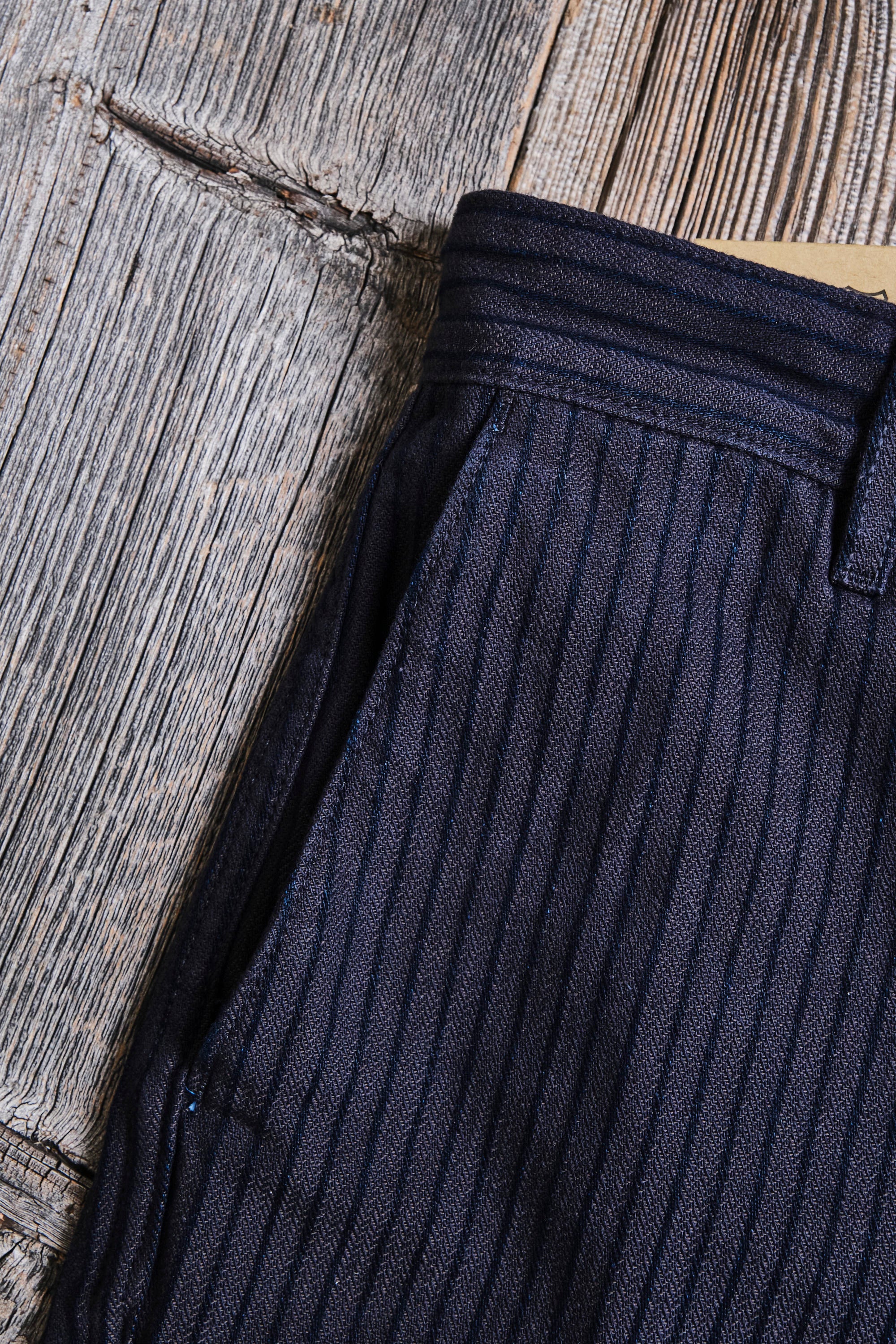 Western Pant Indigo Herringbone Dobby - Image 7
