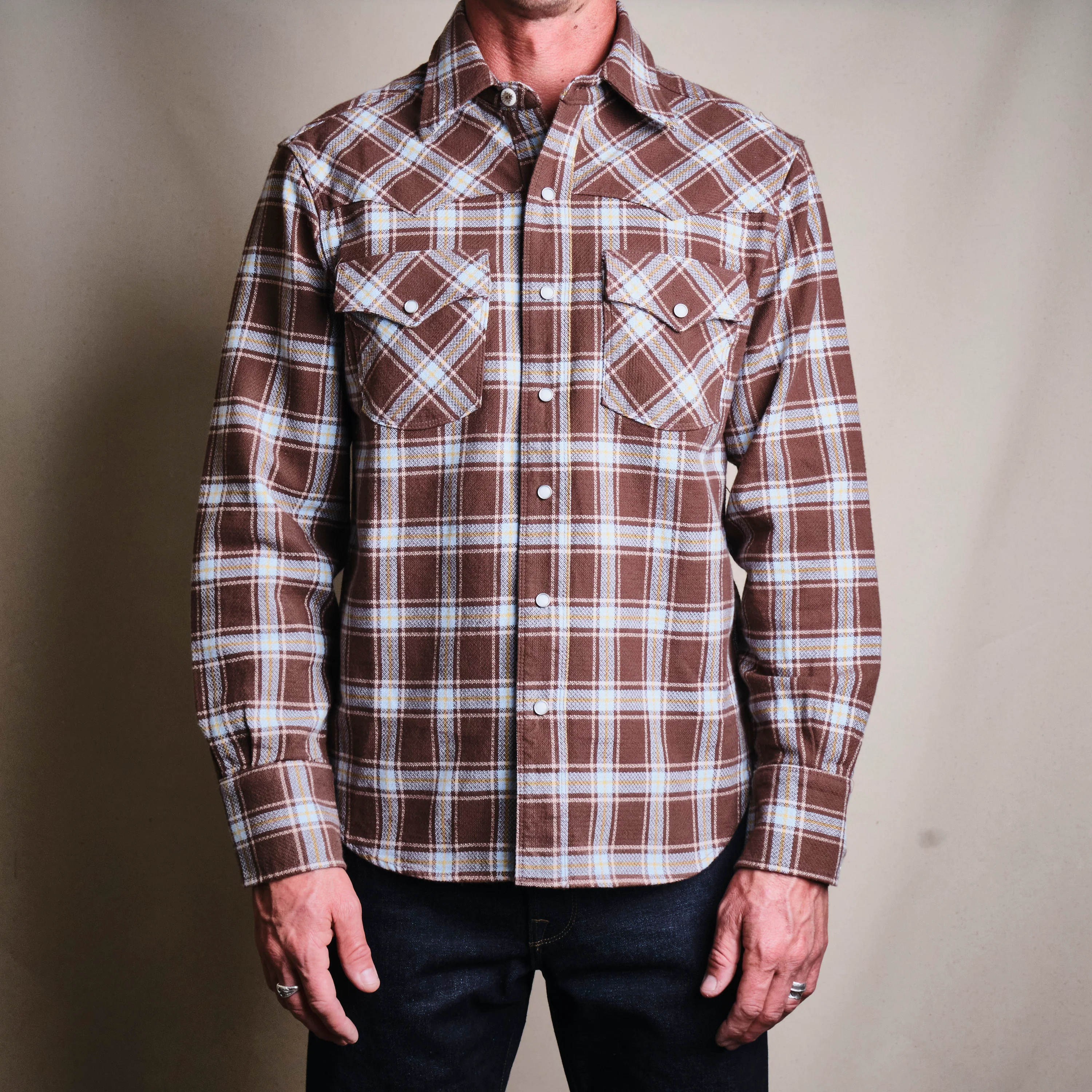 Western Scout Brown Plaid - Image 3