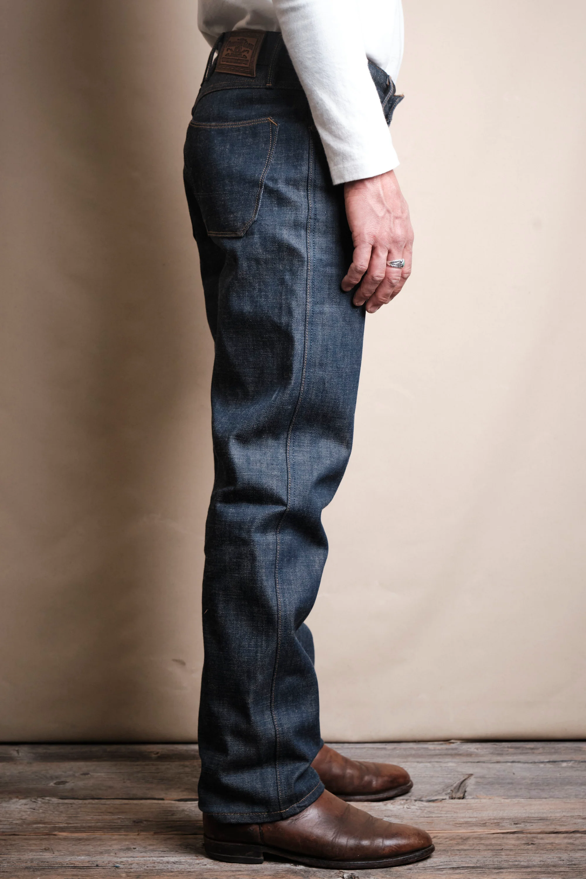 Wilkes Western 13 Ounce Natural Rinsed Denim - Image 4