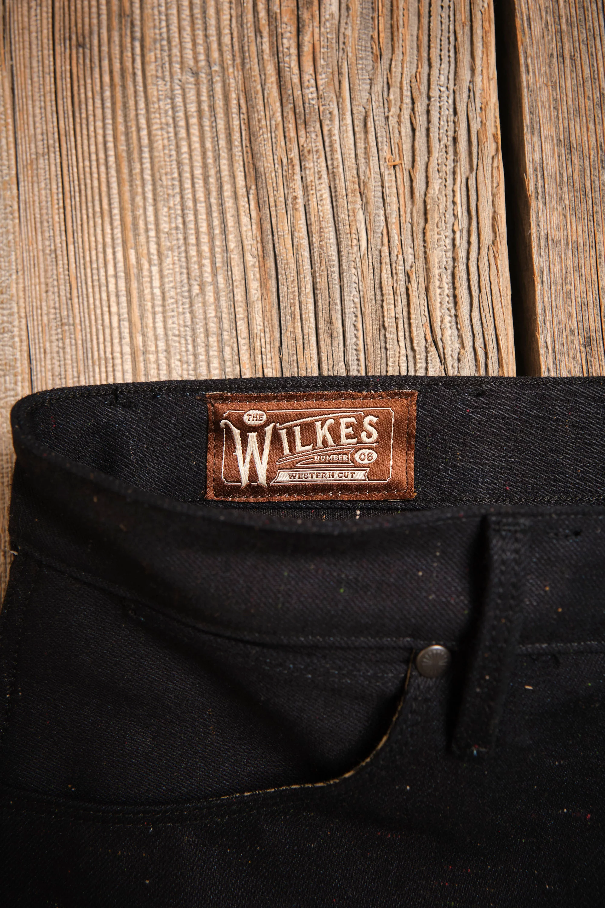 Wilkes Western 14 Ounce Raw Fleck Denim - Image 5