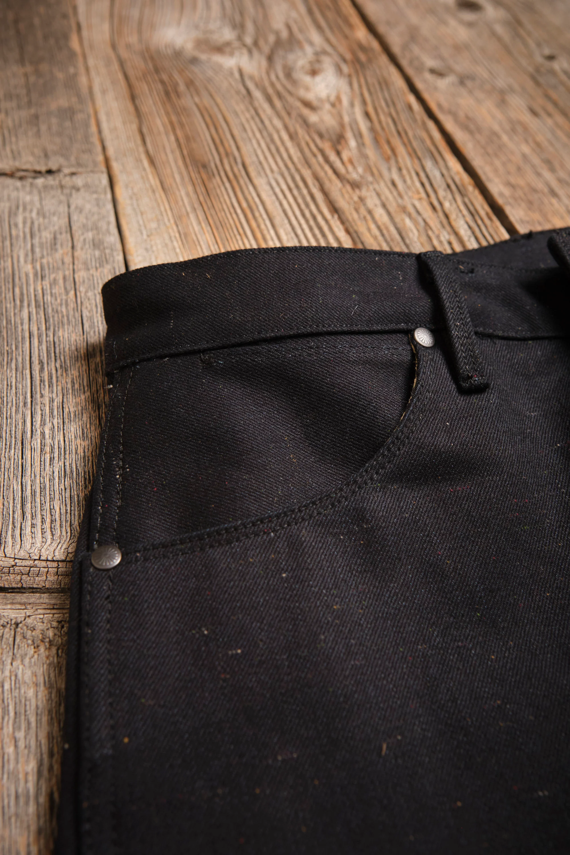 Wilkes Western 14 Ounce Raw Fleck Denim - Image 6
