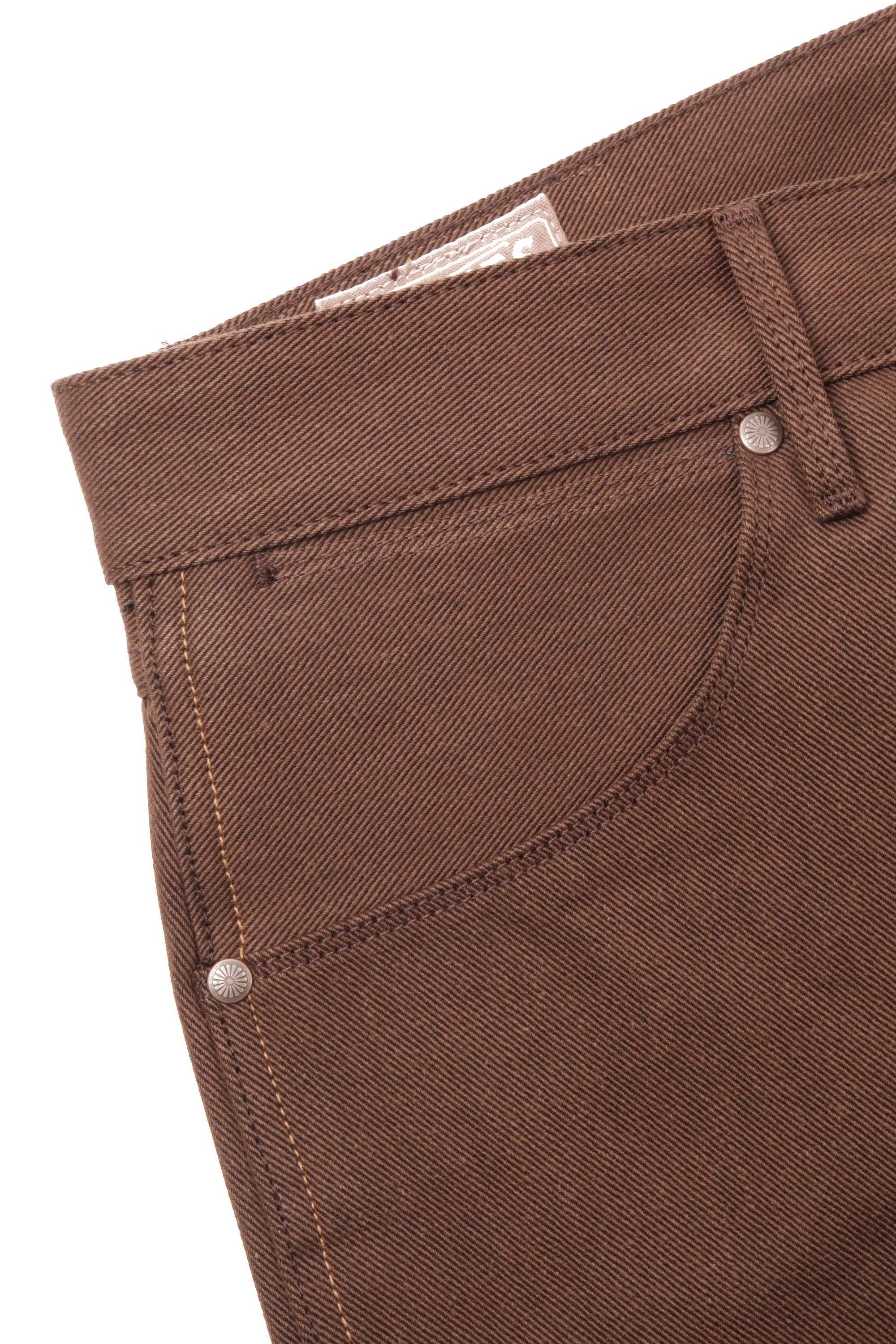 Wilkes Western 15 Ounce Dark Brown Denim - Image 15