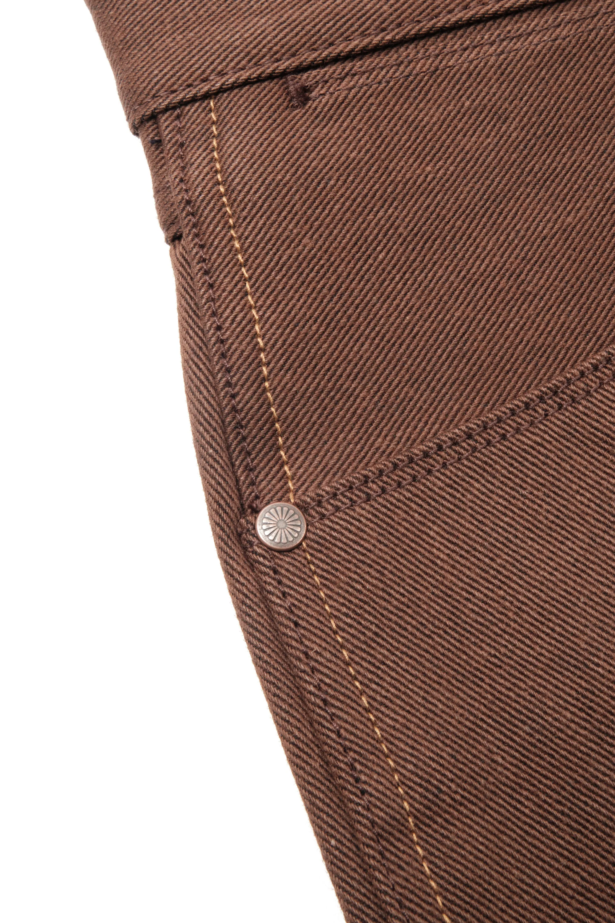Wilkes Western 15 Ounce Dark Brown Denim - Image 16