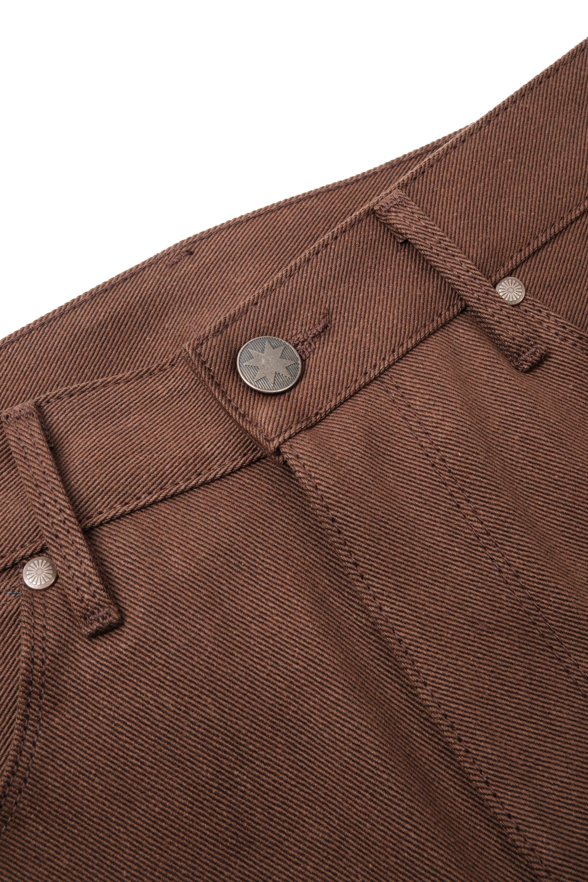 Wilkes Western 15 Ounce Dark Brown Denim - Image 17