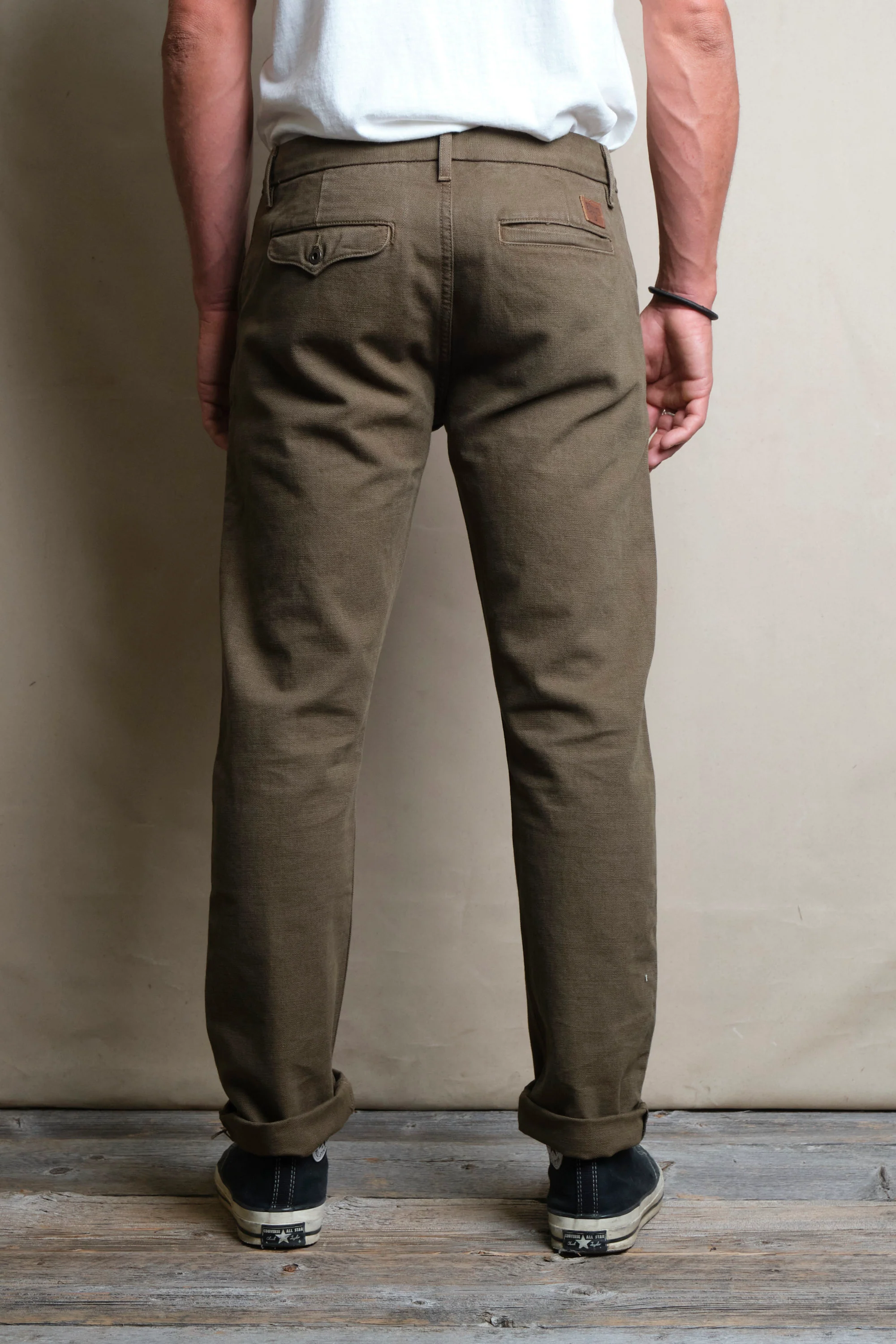 Workers Chino Slim Fit <span> 14 Ounce Slub Army Green </span> - Image 4