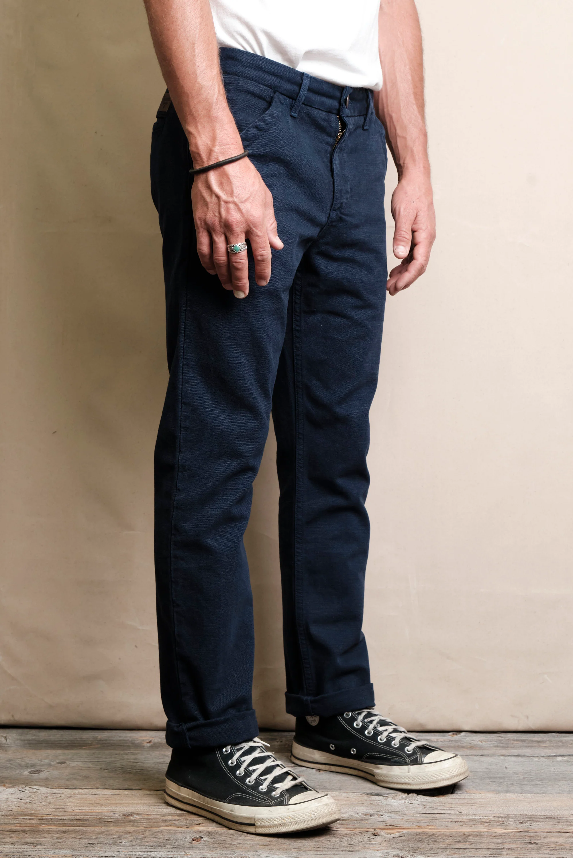 Workers Chino Slim Fit <span> 14 Ounce Slub Navy</span> - Image 3